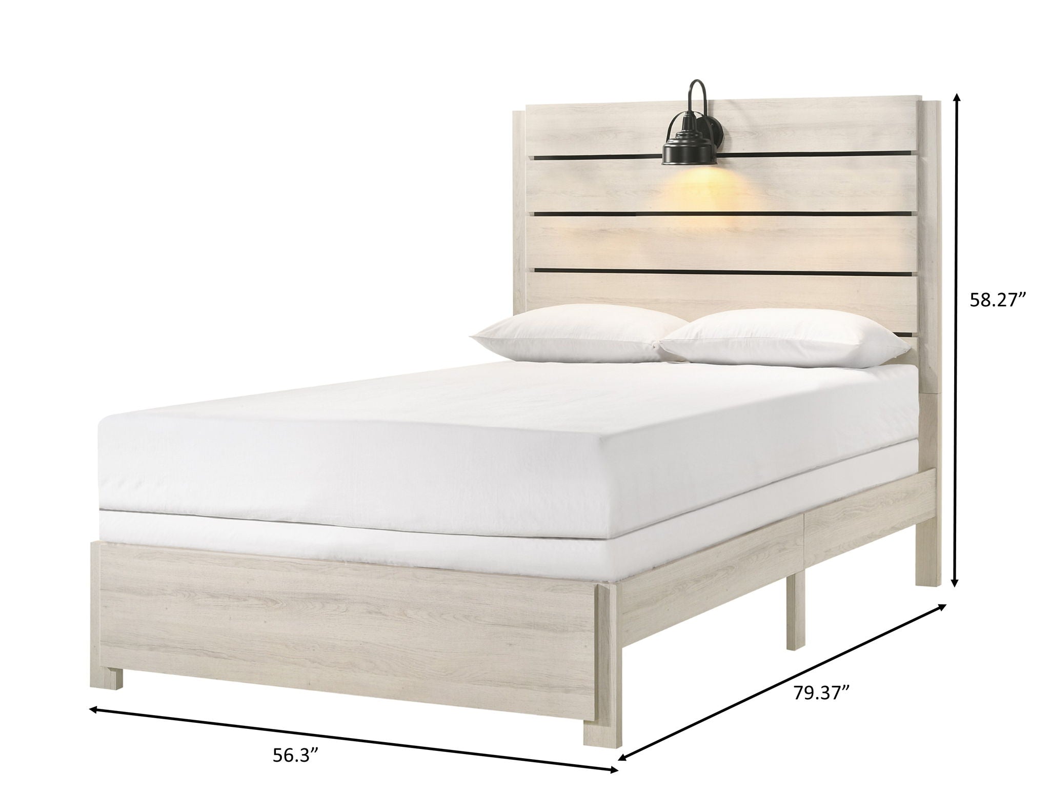 Carter - Full Platform Bed In One Box - White