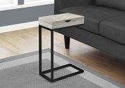 Accent Table, C - Shaped Stylish Modern - Gray