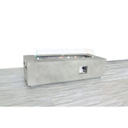 Rectangular Propane Fire Pit Table With Fiber Reinforcement And Adjustable Flame Control - Gray