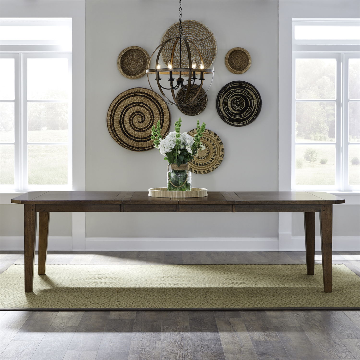 Hearthstone Ridge - Rectangular Leg Table - Dark Brown