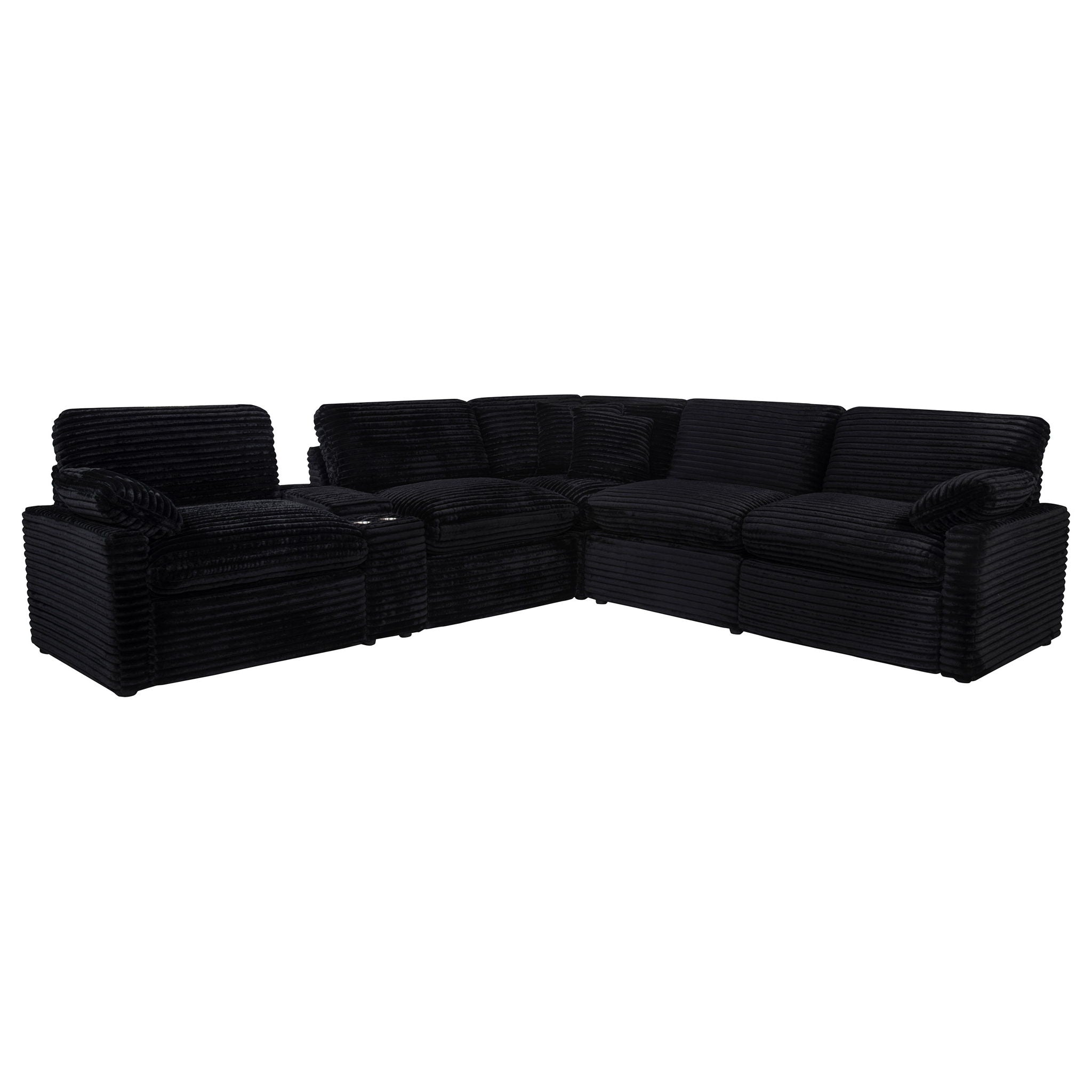 Collins 6-piece Modular Power Reclining Sectional Black