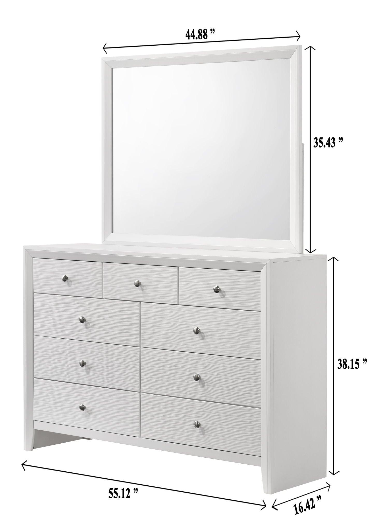 Denker - Queen 4 Piece Bedroom Set - White
