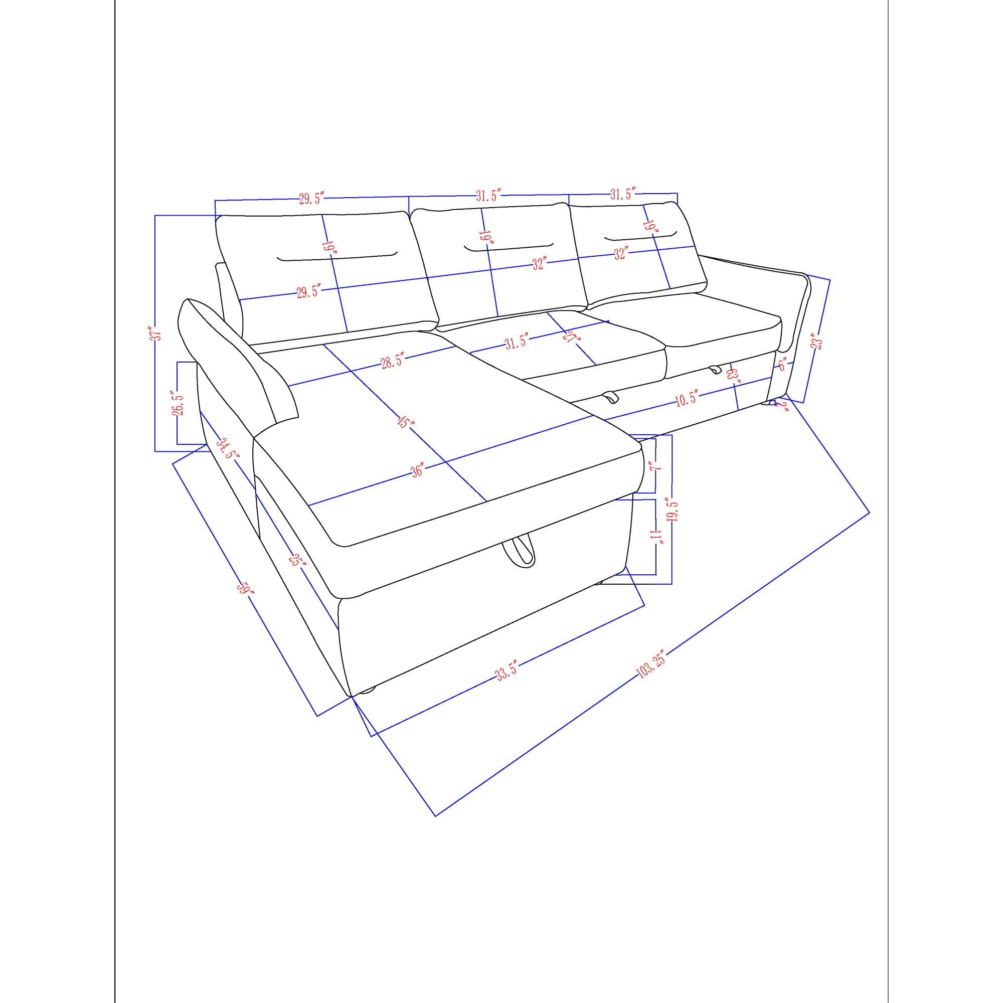 Montana - Sofabed With Storage - Gray