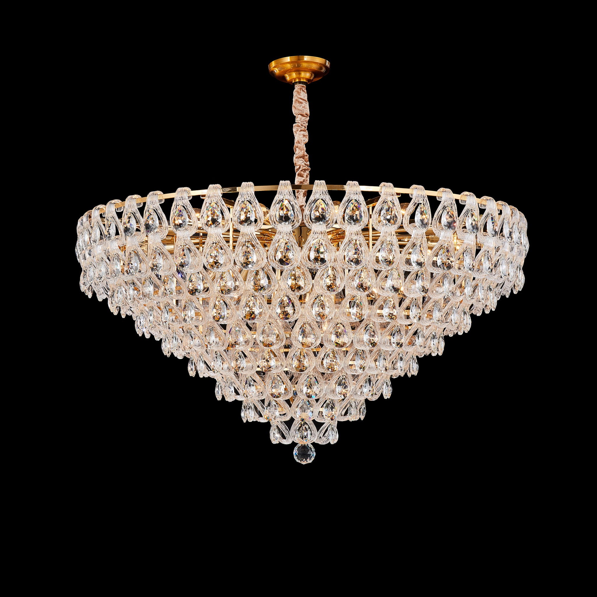 Michael Amini Lighting - Gala 28-Light Round LED Chandelier - Gold