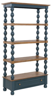 Finnworth - Bookcase - Blue / Brown