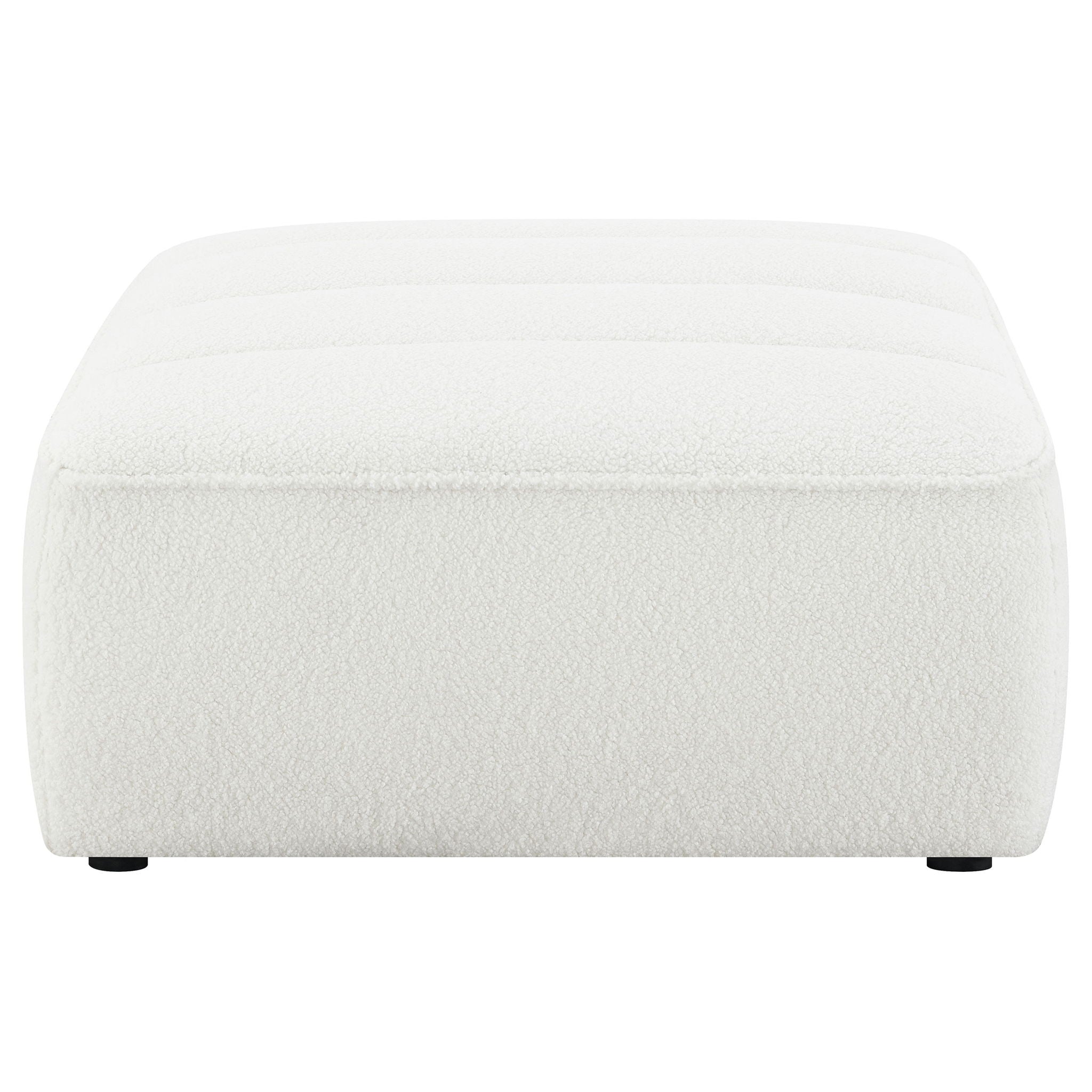 Sunny Square Upholstered Ottoman Natural