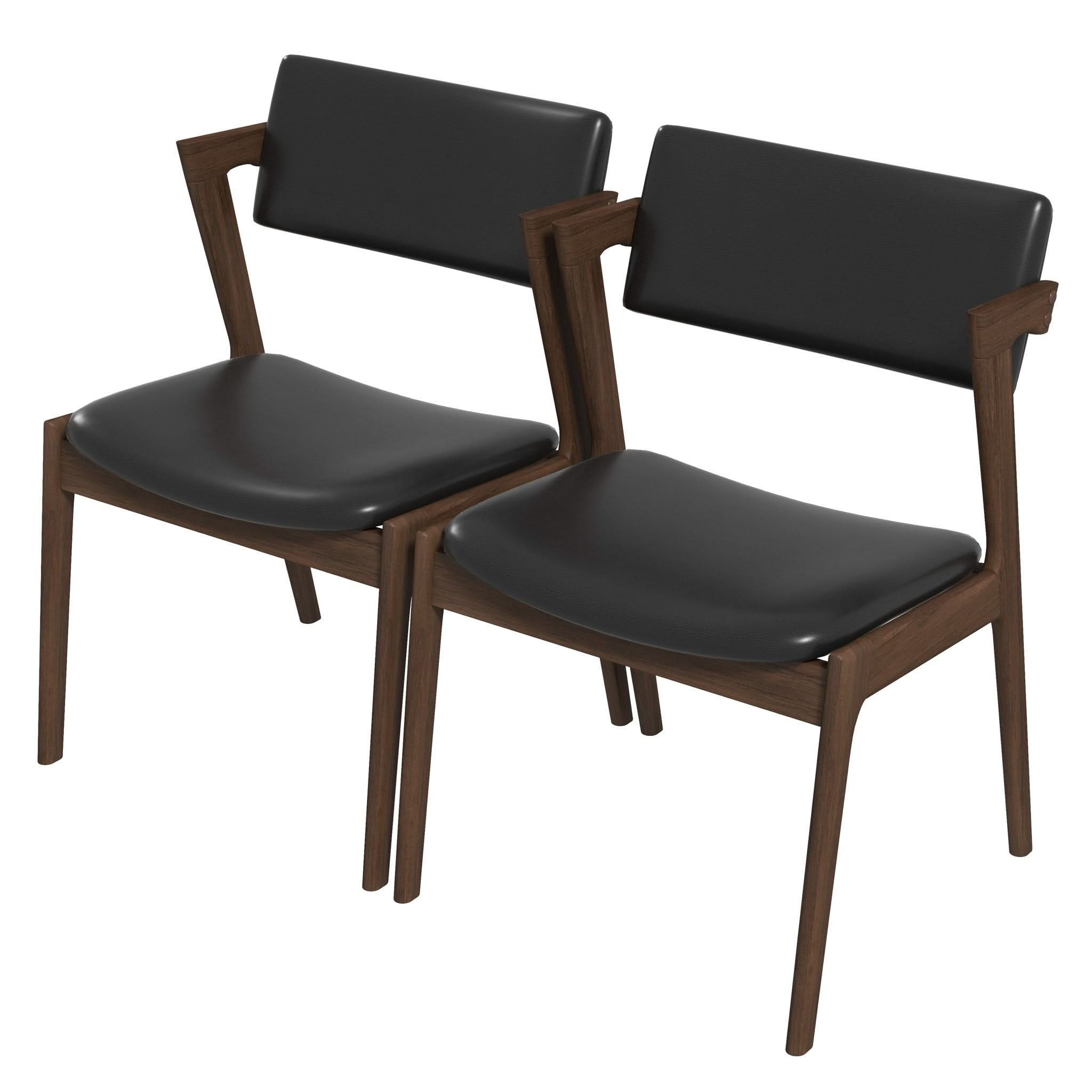 Edwin Chair Edwin - Mid-Century Modern Dining Chair (Set of 2) - | Free Shipping ...