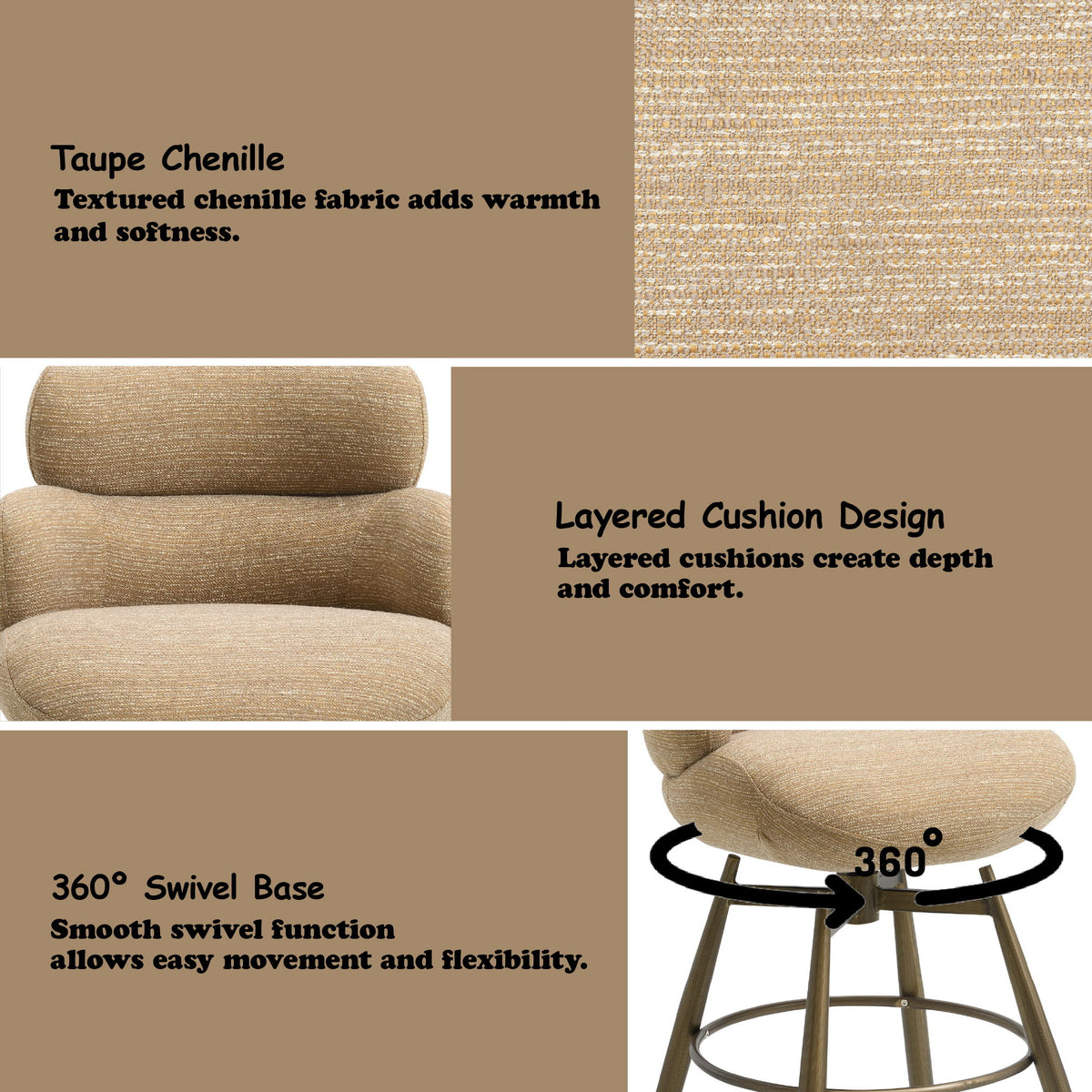 Jena - Bar Chair With Swivel