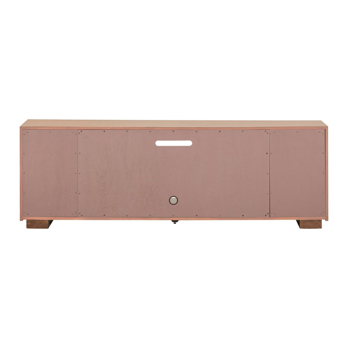 Fireplace TV Consoles - 214 84'' Console With Fire FTS Multiplees - Light Brown