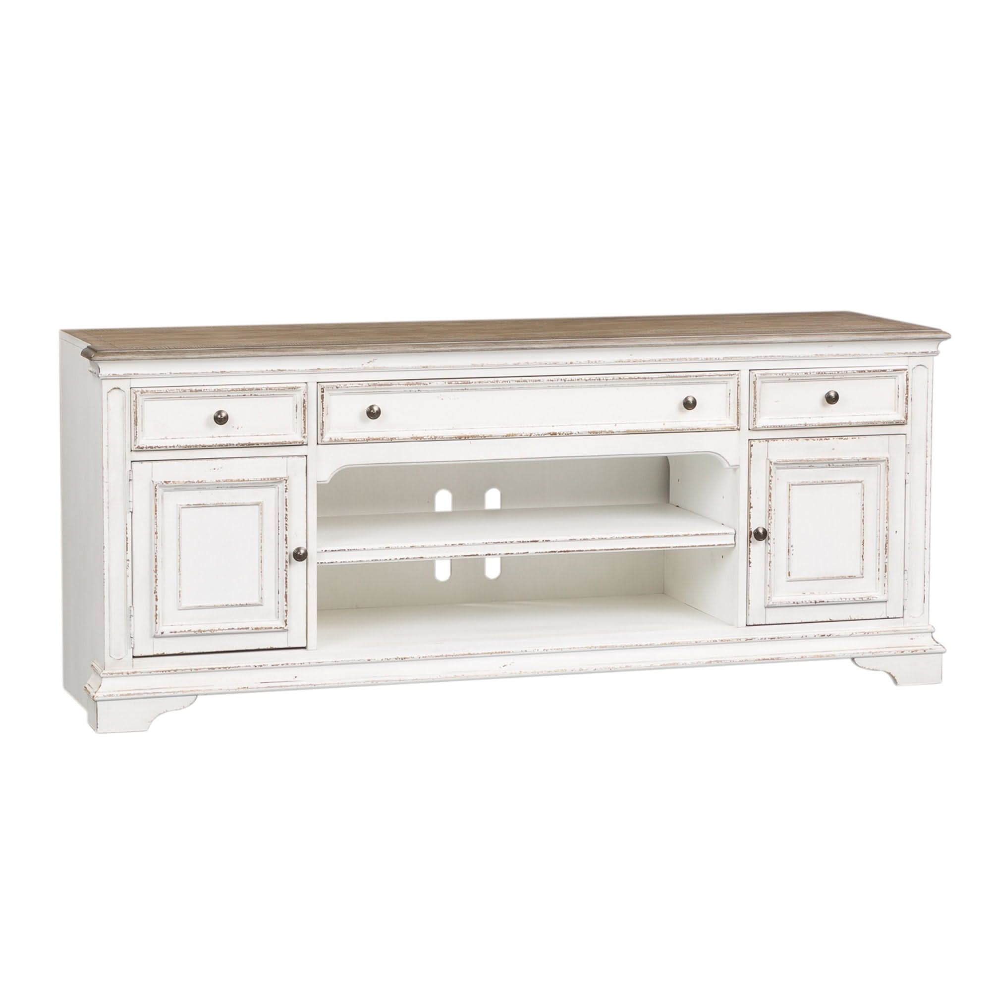 Magnolia Manor - Entertainment TV Stand - Antique White