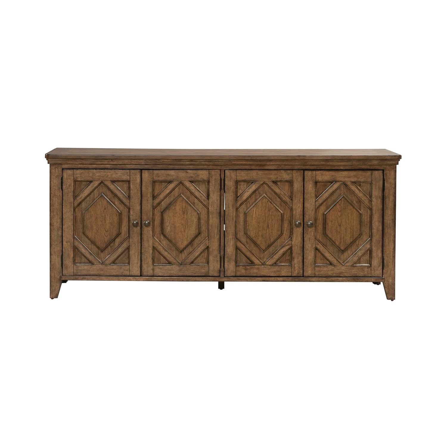 Carolina Park - 78" TV Console - Amber Brown