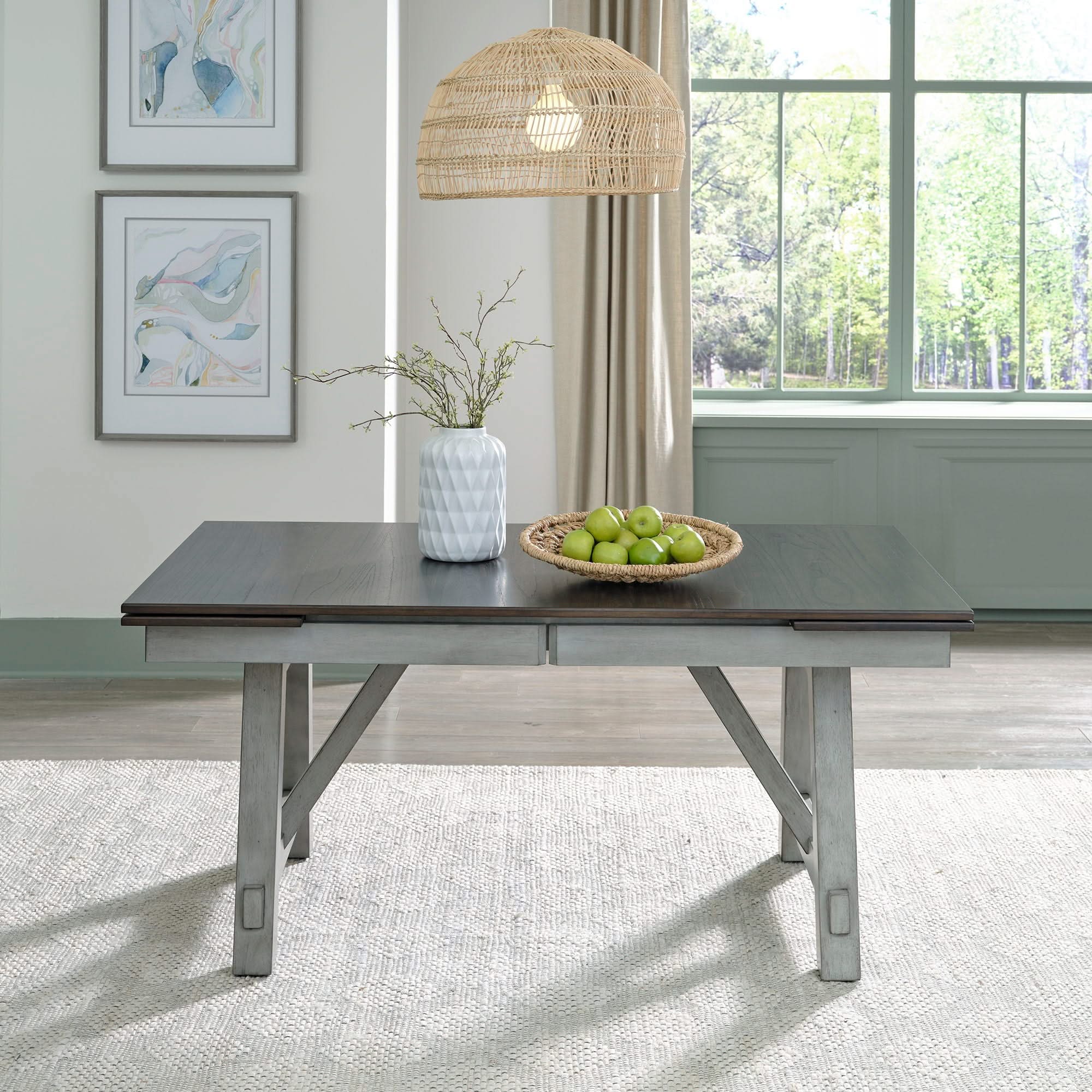 Newport - Trestle Table - Smokey Gray / Carbon Gray