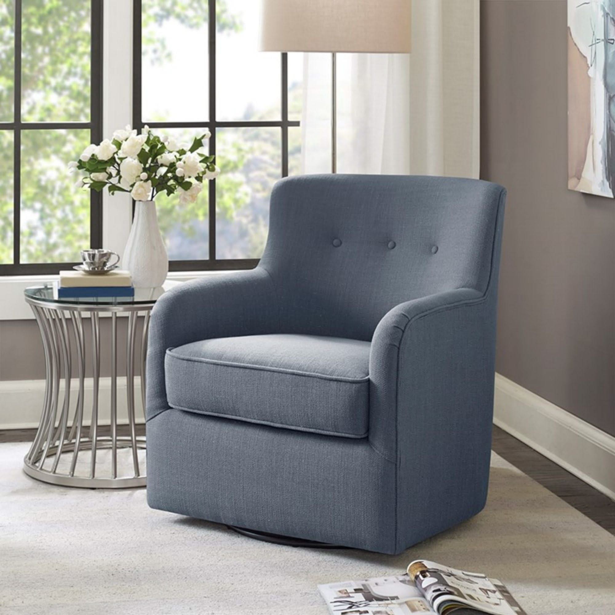 Adele - Swivel Chair With Button Tufted Back