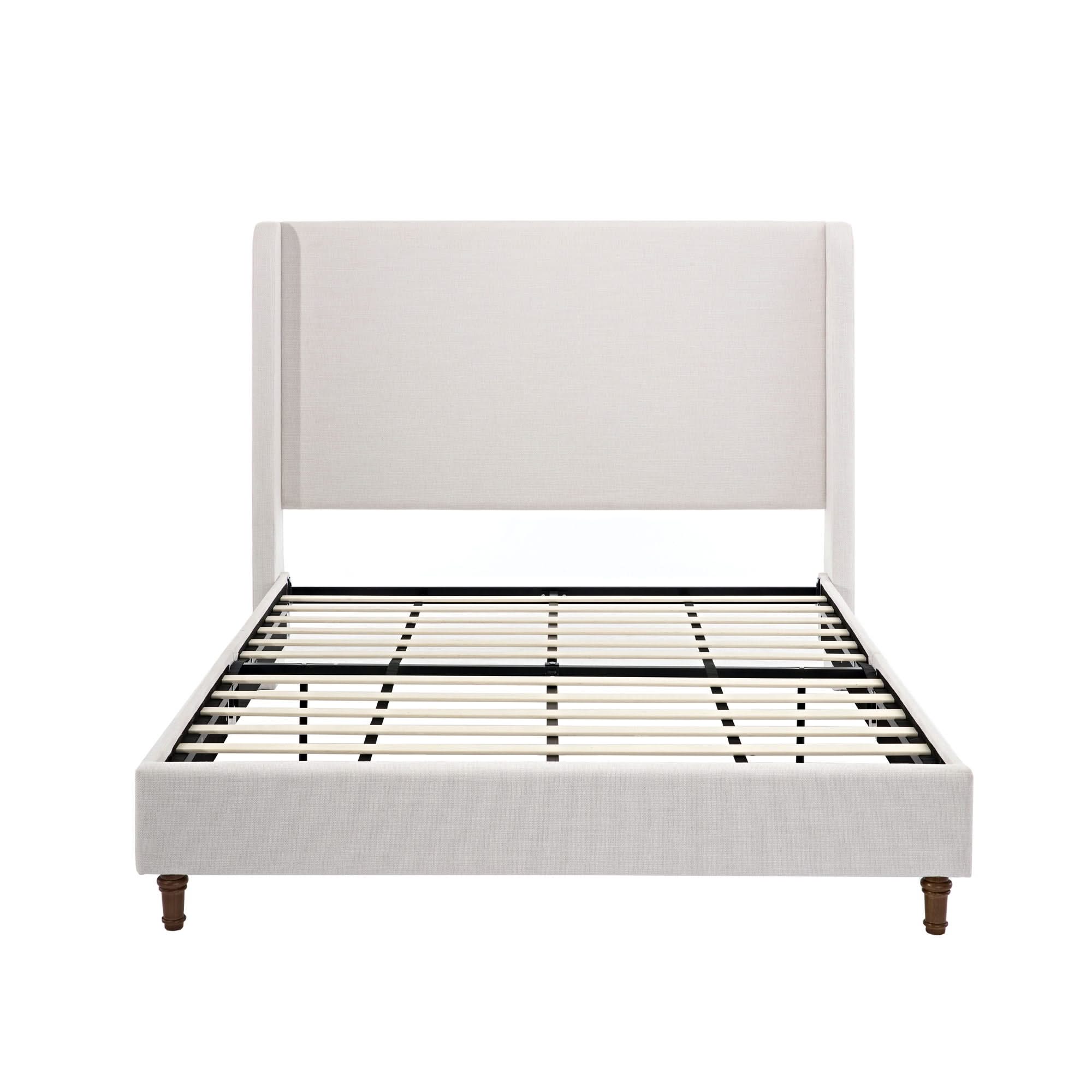 Harper - Tall Headboard Upholstered Bed / High Headboard / Elegant Simplicity / No Box Spring Needed