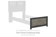 Broachmyn - Twin Panel Footboard - Black / Gray