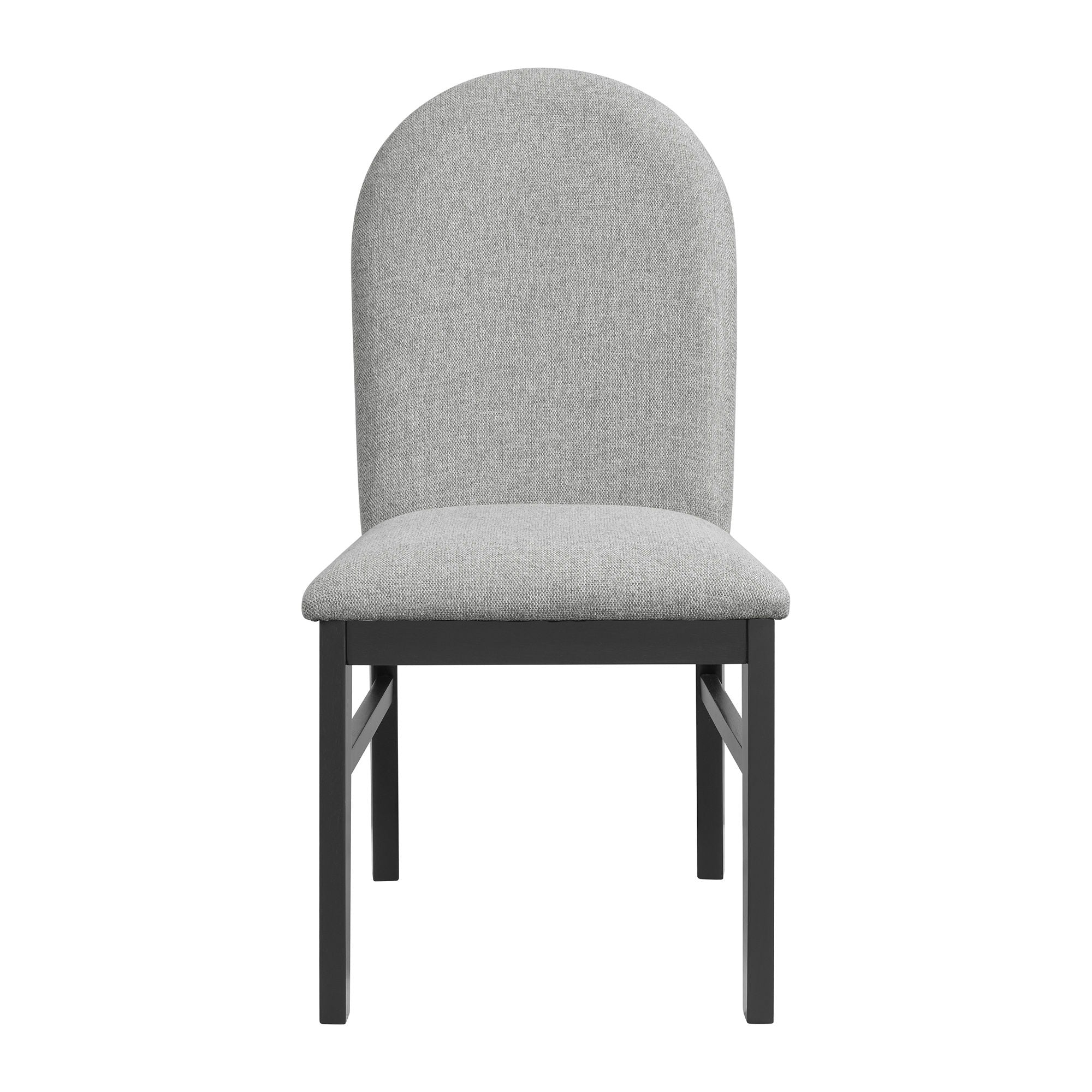 Edison - Dining Side Chair With Fabric (Set of 2) - Black And Light Gray