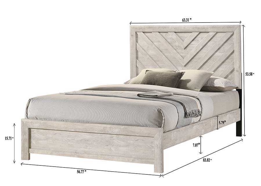 Valor - Full Bed - Antique White