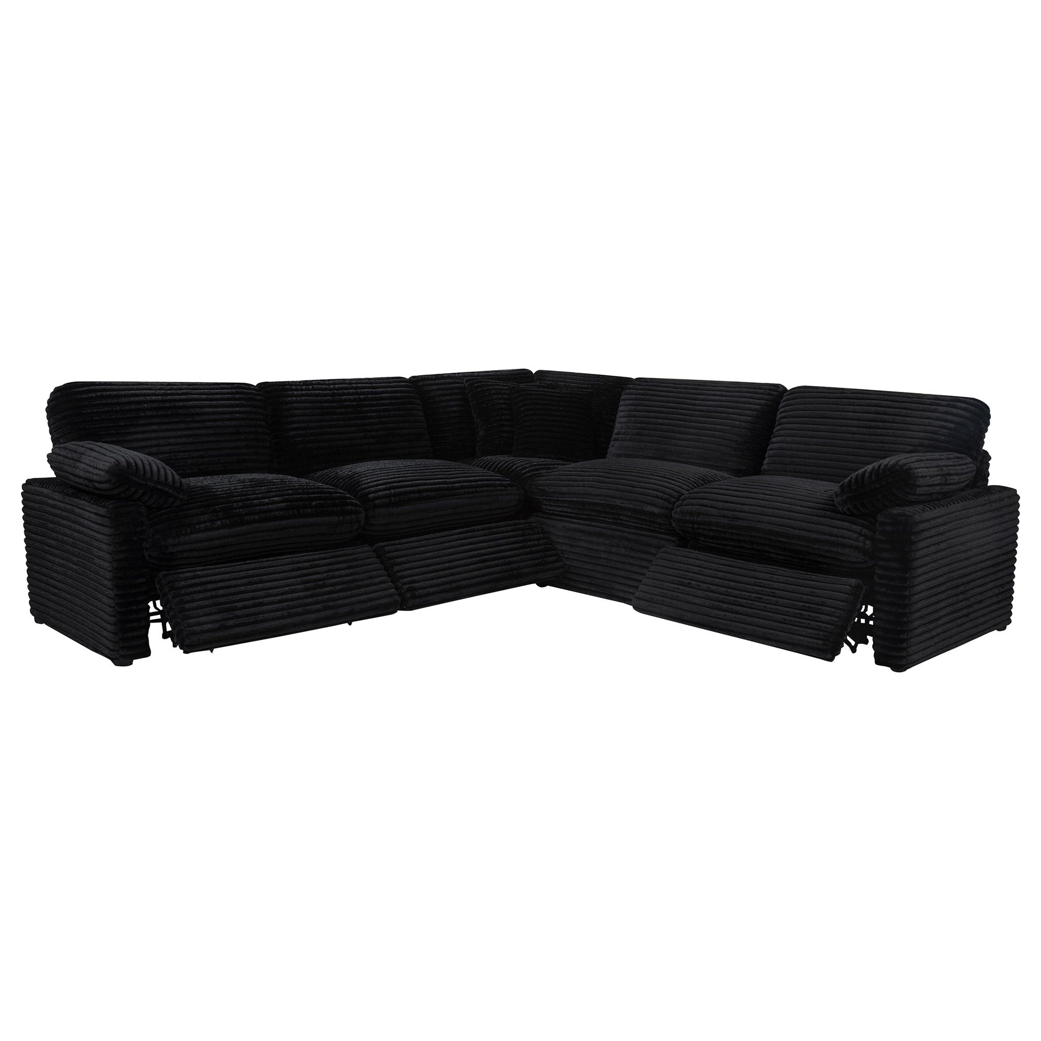 Collins 5-piece Modular Power Reclining Sectional Black