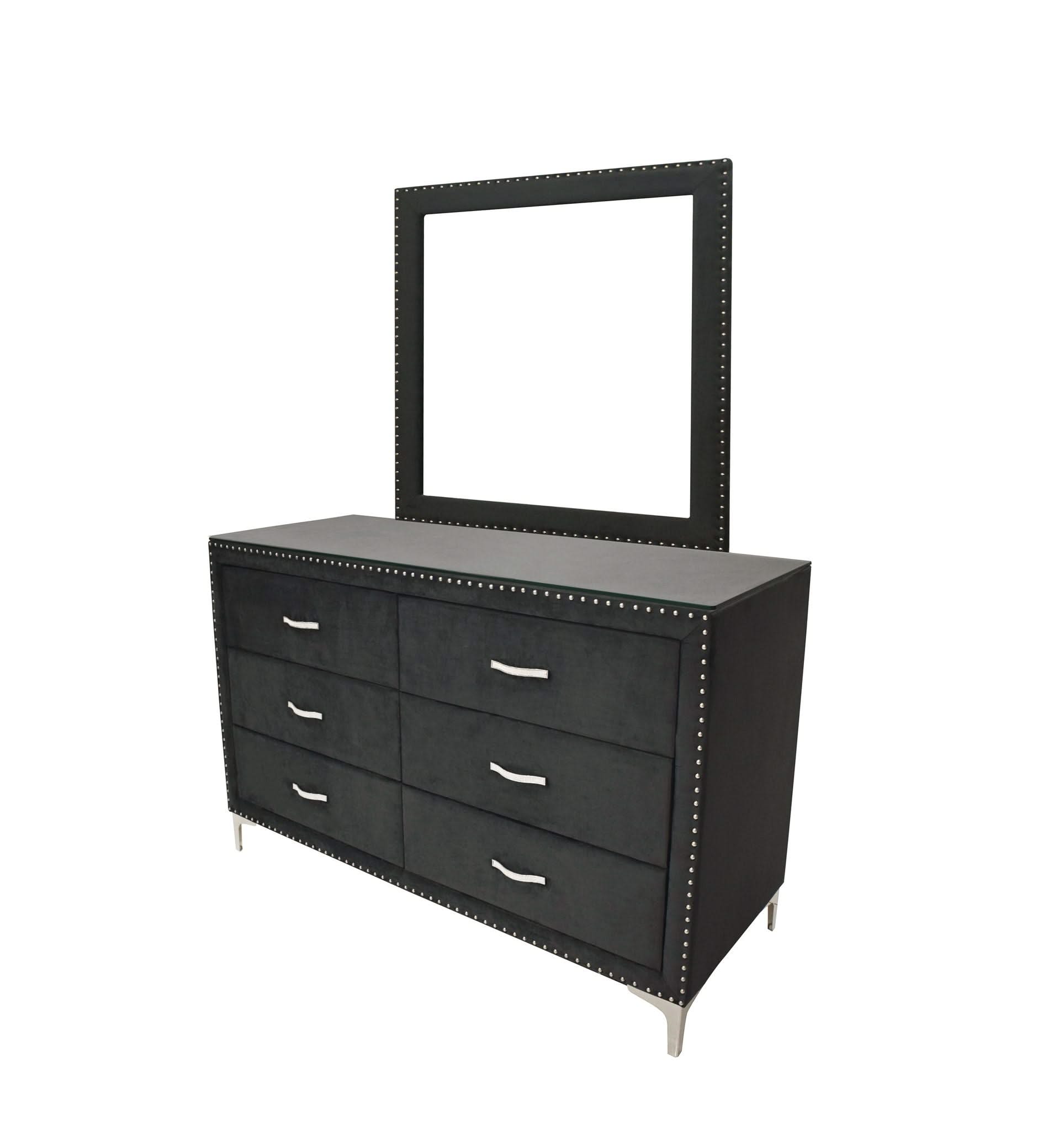 Lucinda - Dresser & Mirror - Black