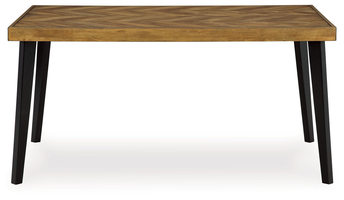 Blondon - Rectangular Drm Table Set (Set of 7) - Brown / Black