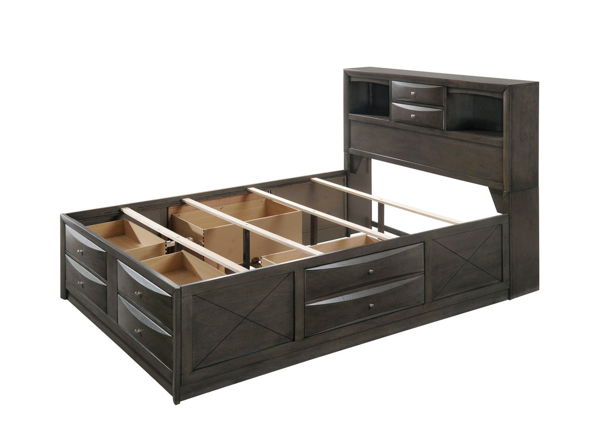 Emily - Queen Bed - Gray