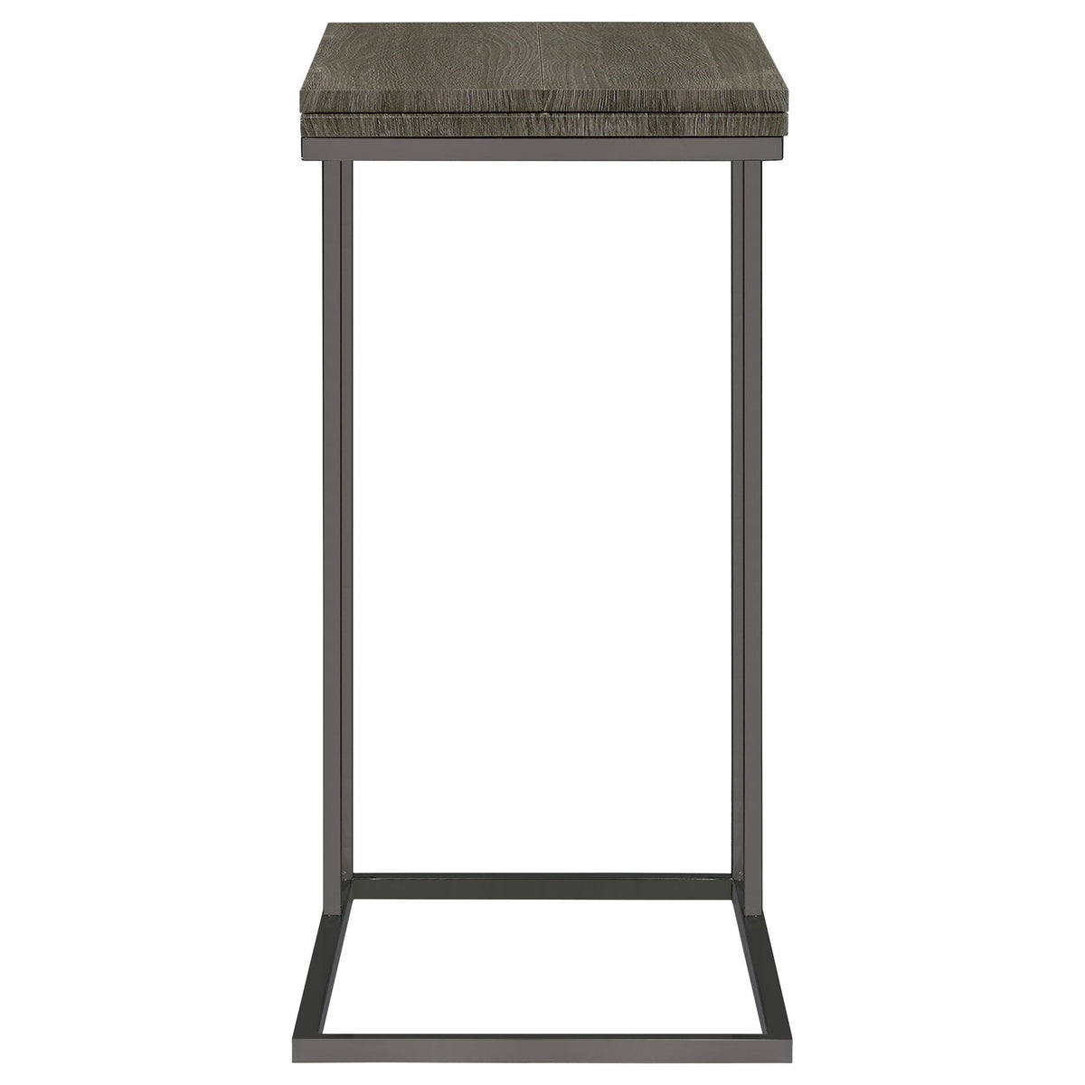 Pedro Expandable C-Shaped Sofa Side Table Weathered Grey