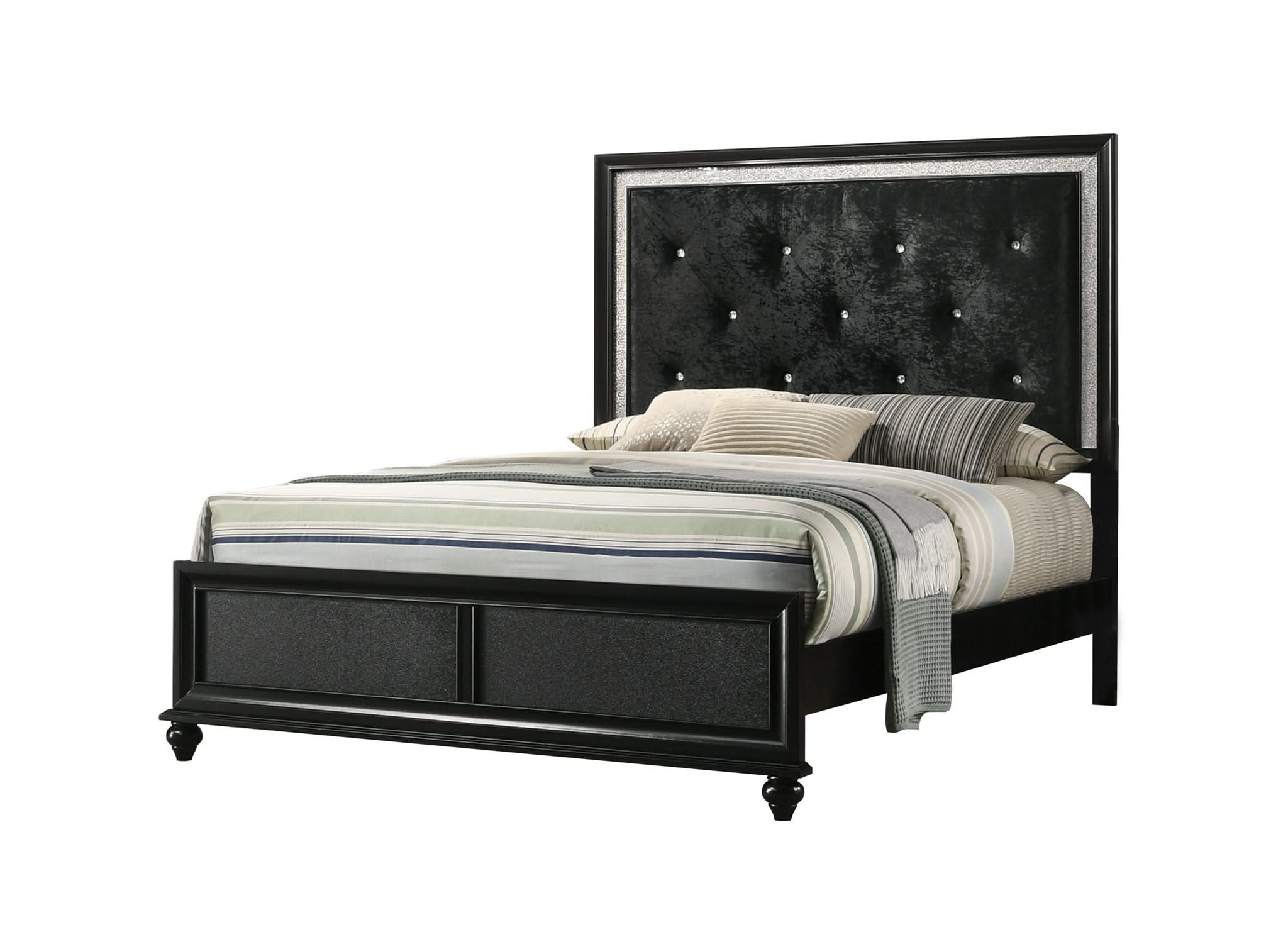 Lila - Full 5 Piece Bedroom Set - Black