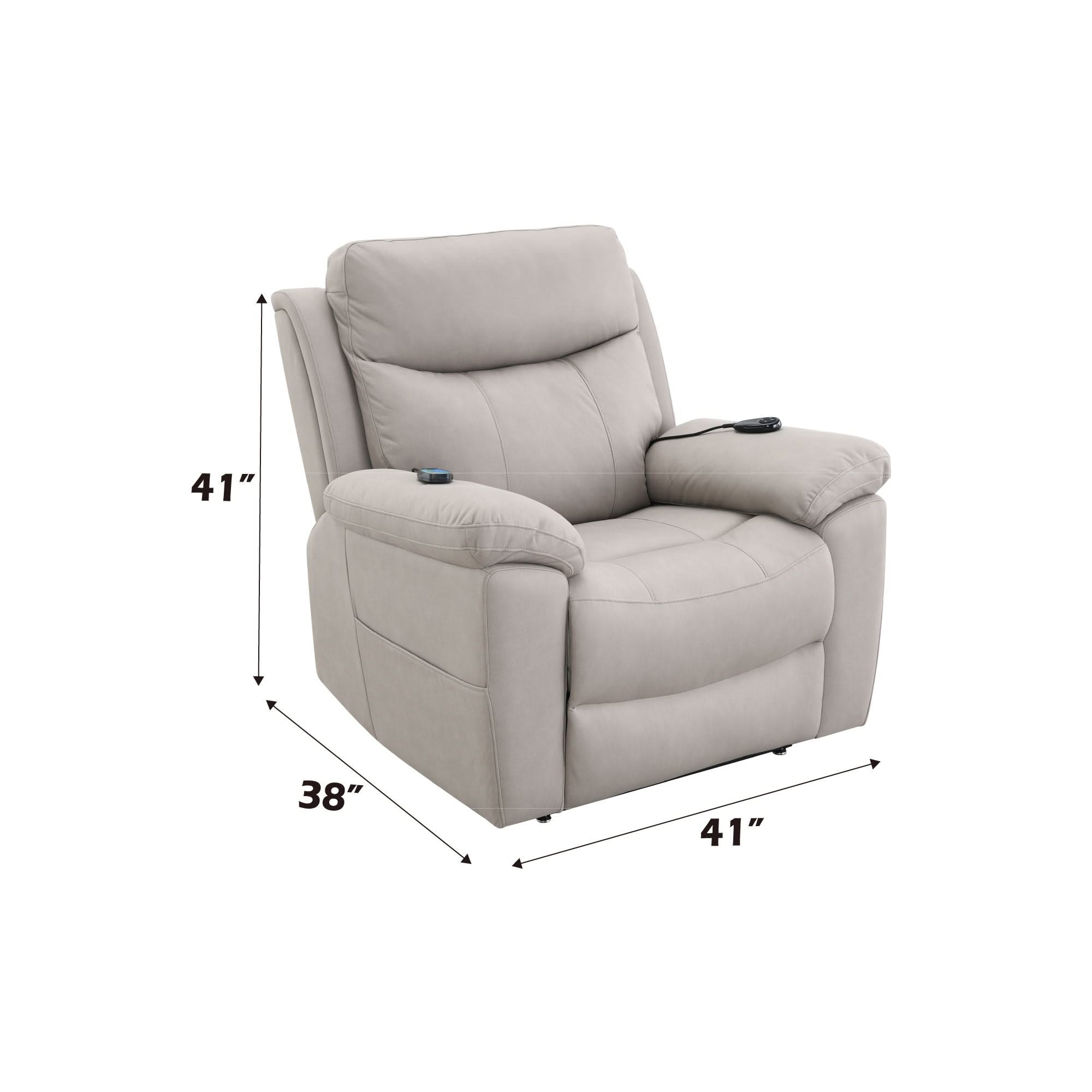 Chriki - Polished Power Motion Recliner With Lift Heating Massage Chair