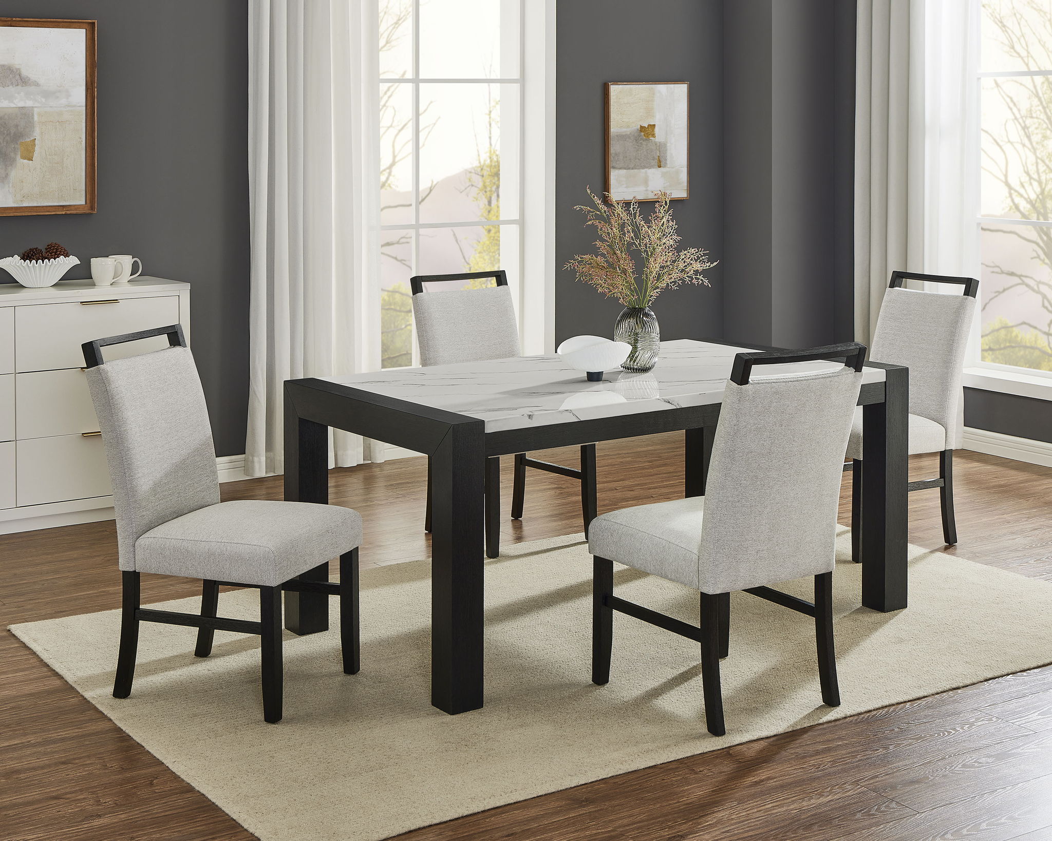 Jules - Side Chair (Set of 2) - Charcoal / Gray