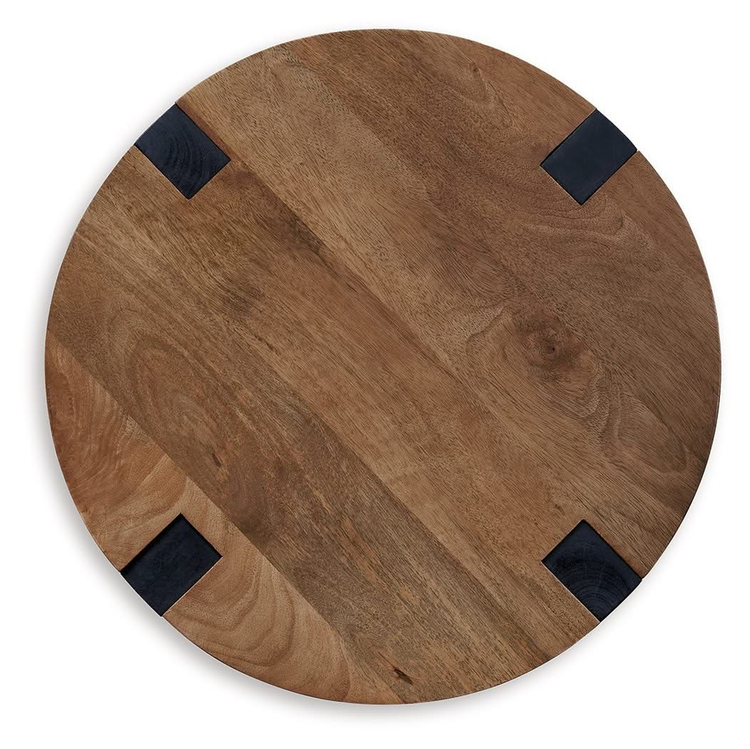 Hanneforth - Round End Table - Brown