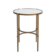 Bedford - Oval Mirror Accent Table - Antique Bronze