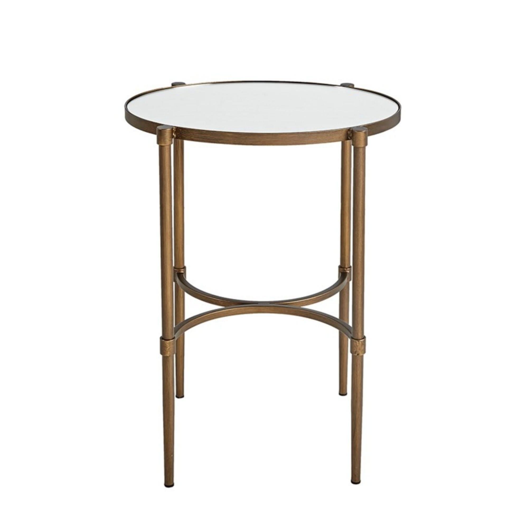 Bedford - Oval Mirror Accent Table - Antique Bronze