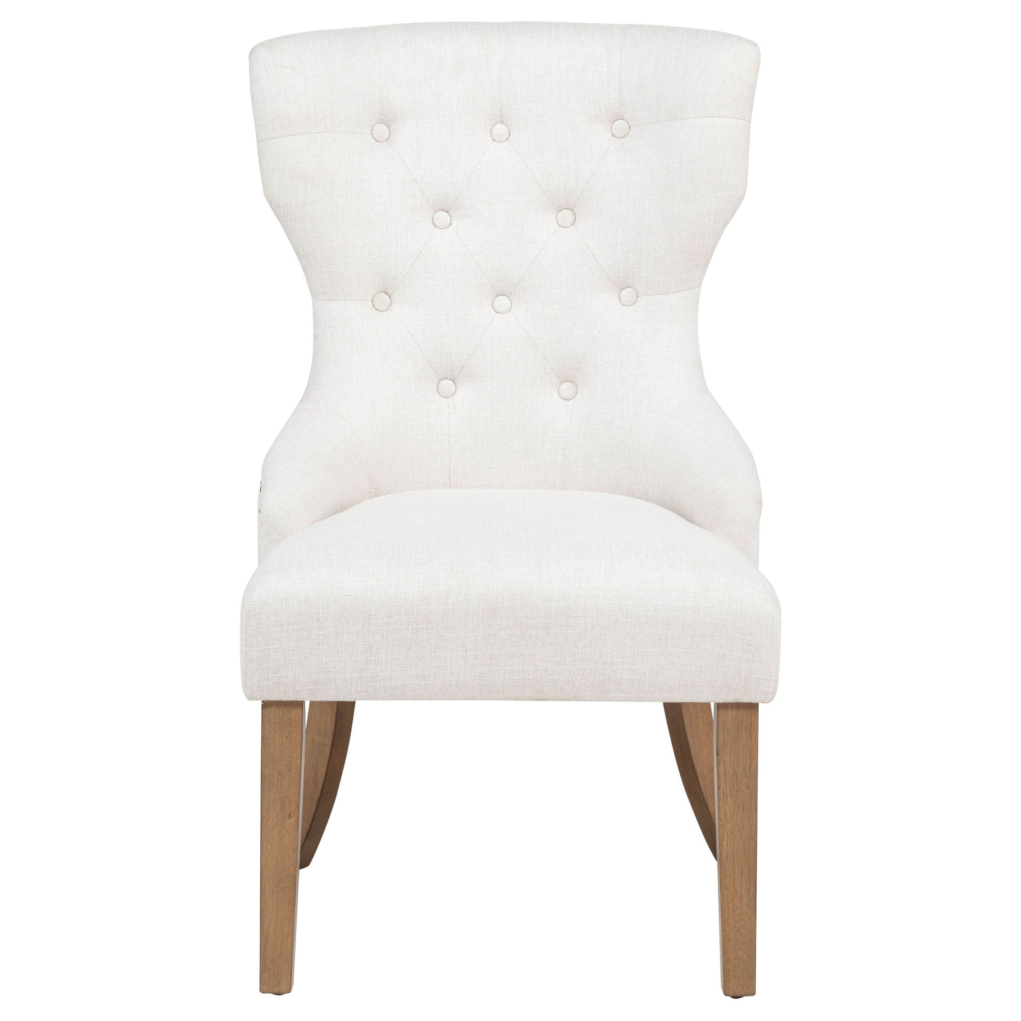 Baney Fabric Upholstered Dining Side Chair Beige and Rustic Grey