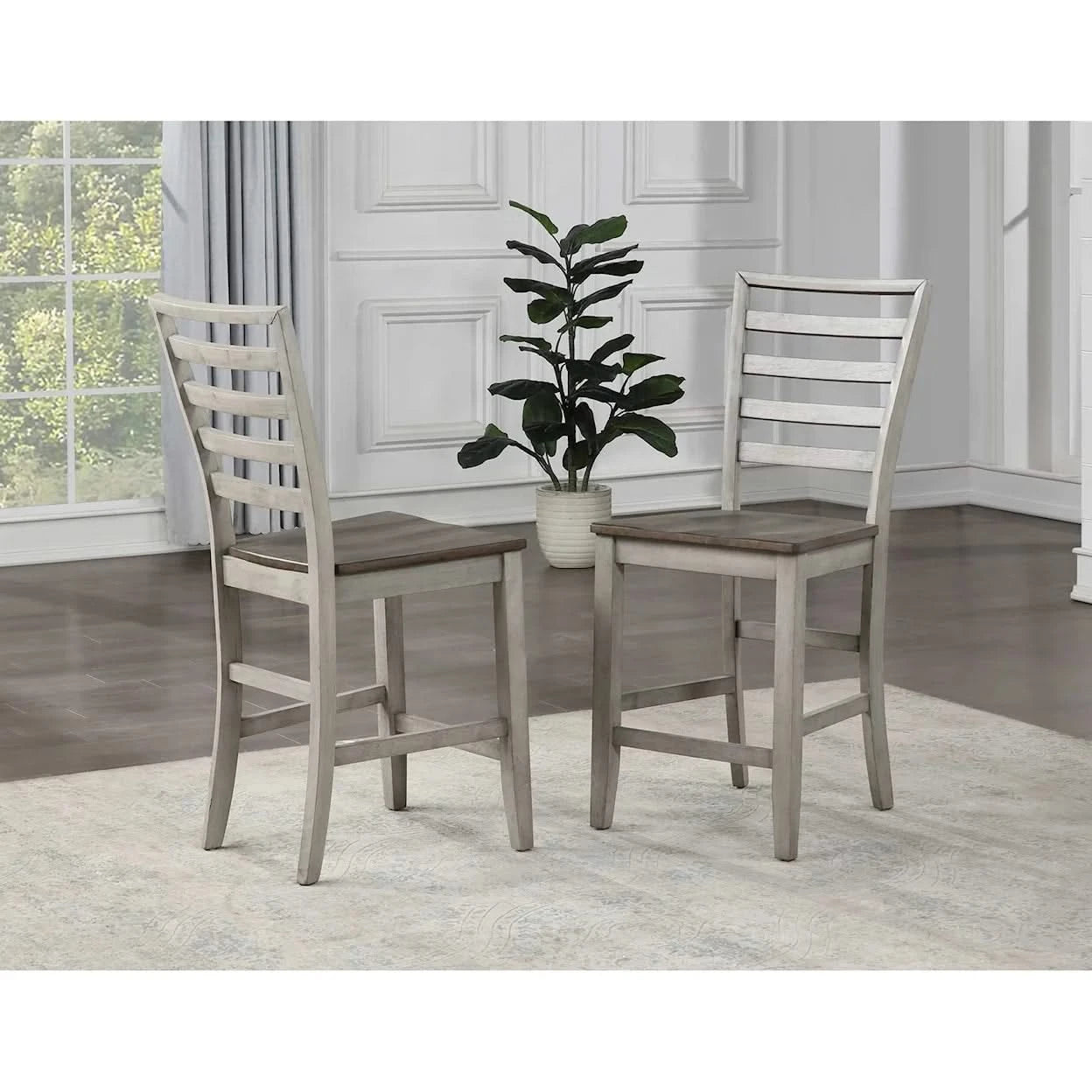 Abacus Modern Extendable Storage 5 PC Counter Dining Set with 4 Stools