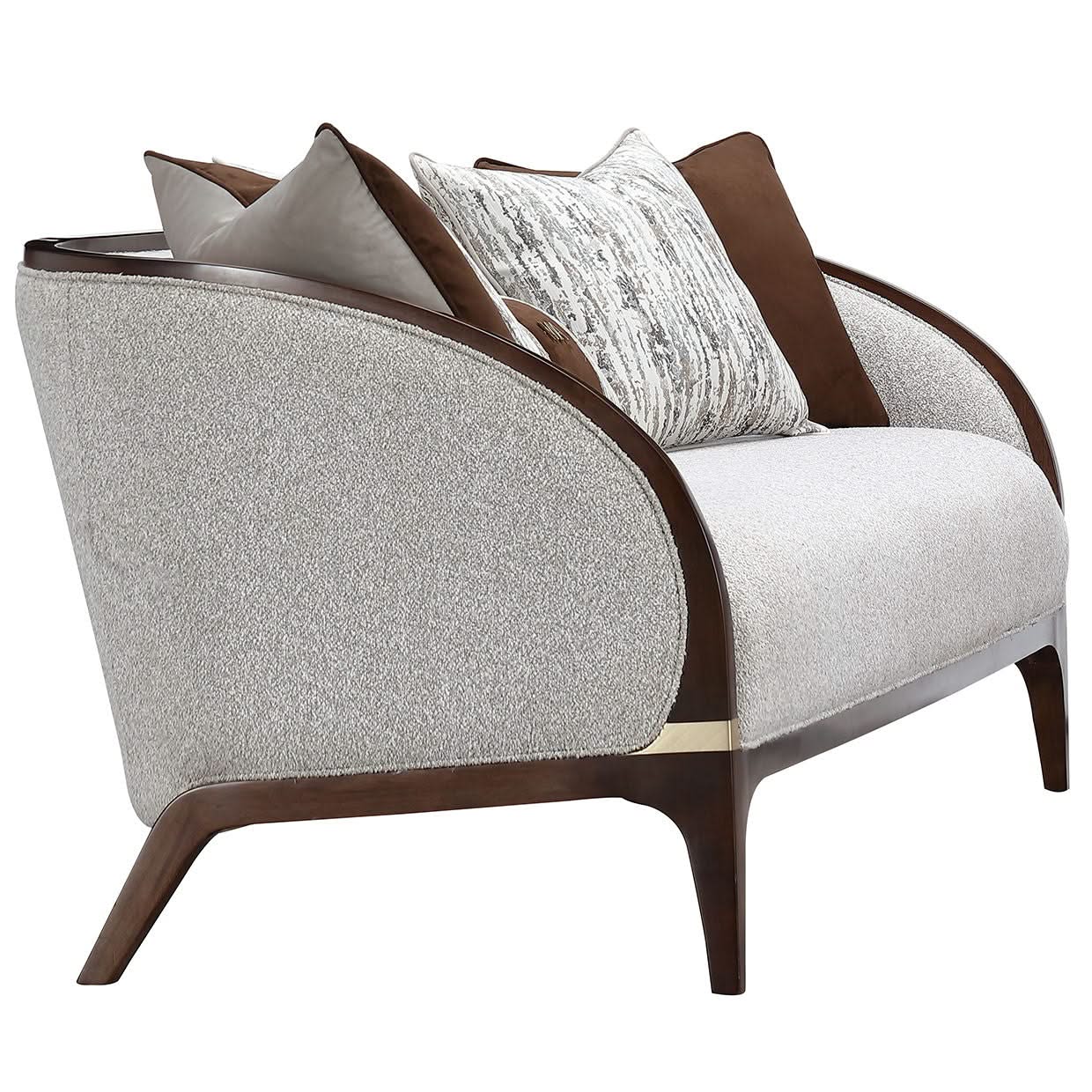 Houston - Sofa - Pebble / Walnut