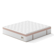 14" , Firm Hybrid Mattress, Gel Memory Foam & Pocket Springs, Pressure Relief, Motion Isolation, Ergonomic Bed - White - King