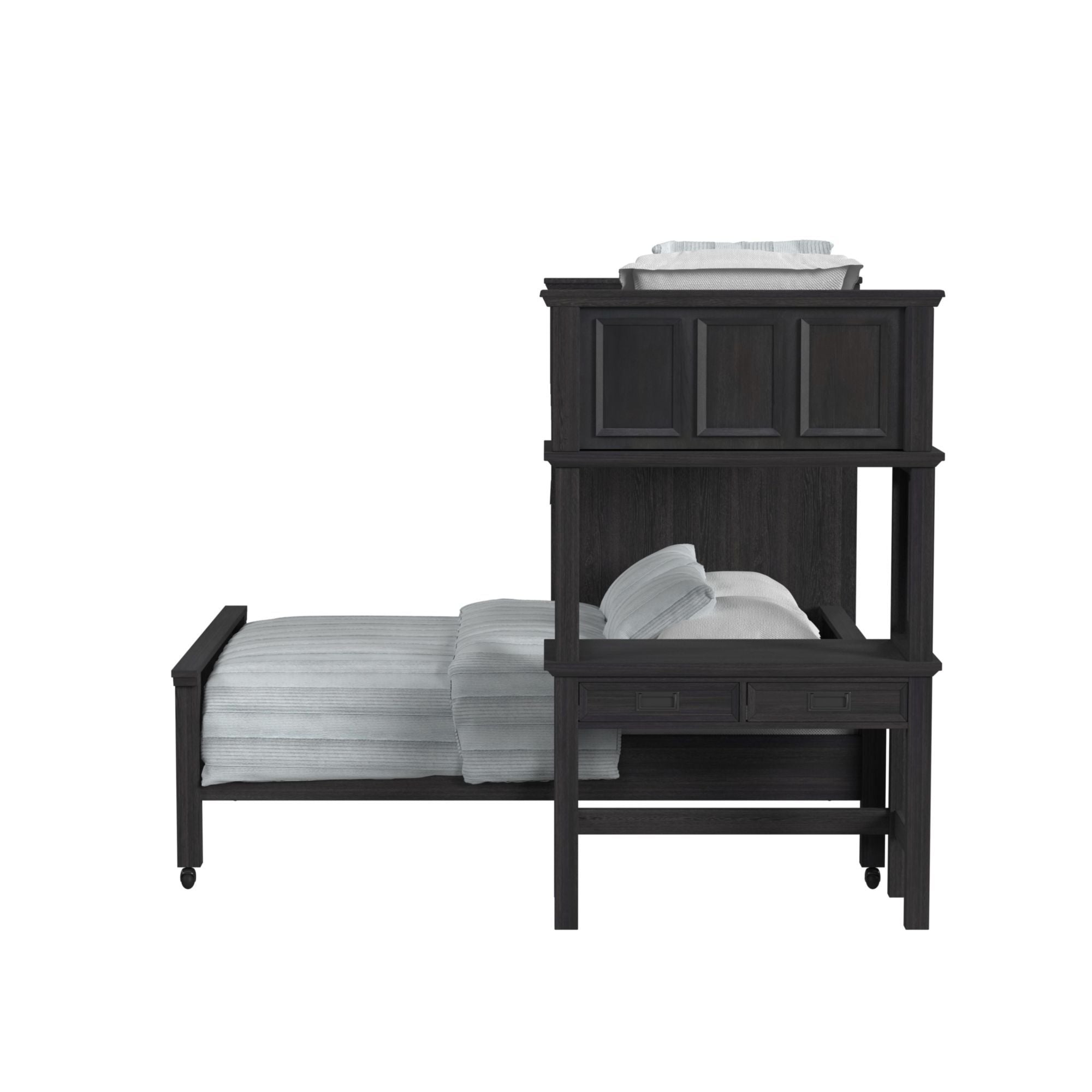 Hampton Kids - Loft With Staircase And Desk With Speaker Bedroom Set