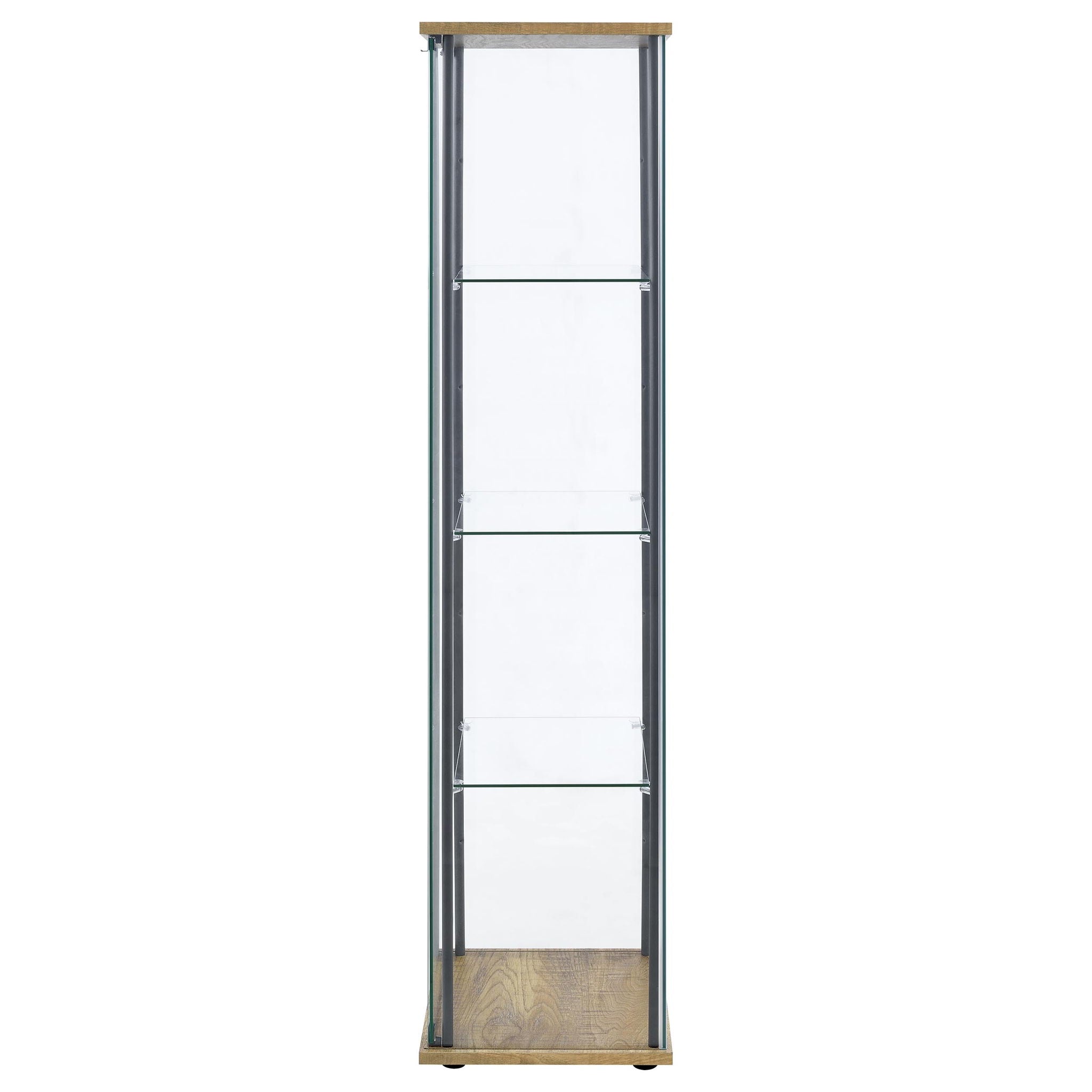 Bellatrix 3-shelf Clear Glass Curio Cabinet Mango