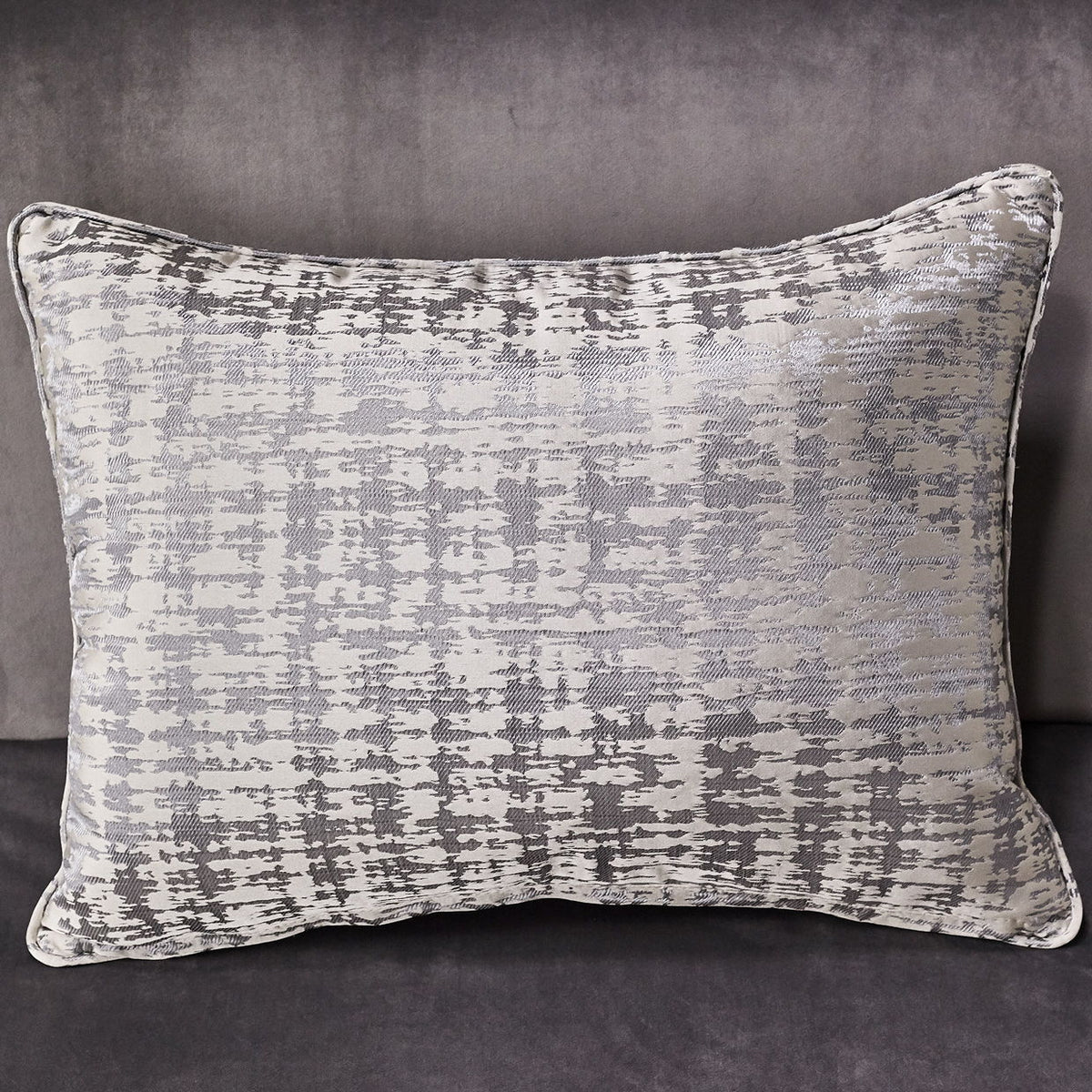 Roxbury Park - Velvet Chaise - Gray Pearl / Stainless Steel