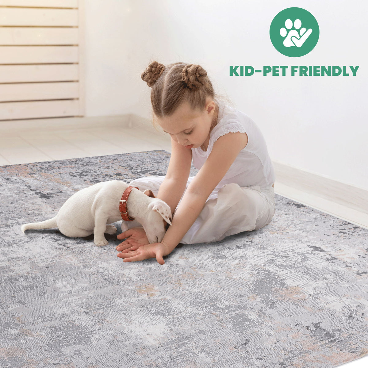 Marfi - 5' X 7' Abstract Area Rug - Gray Multi