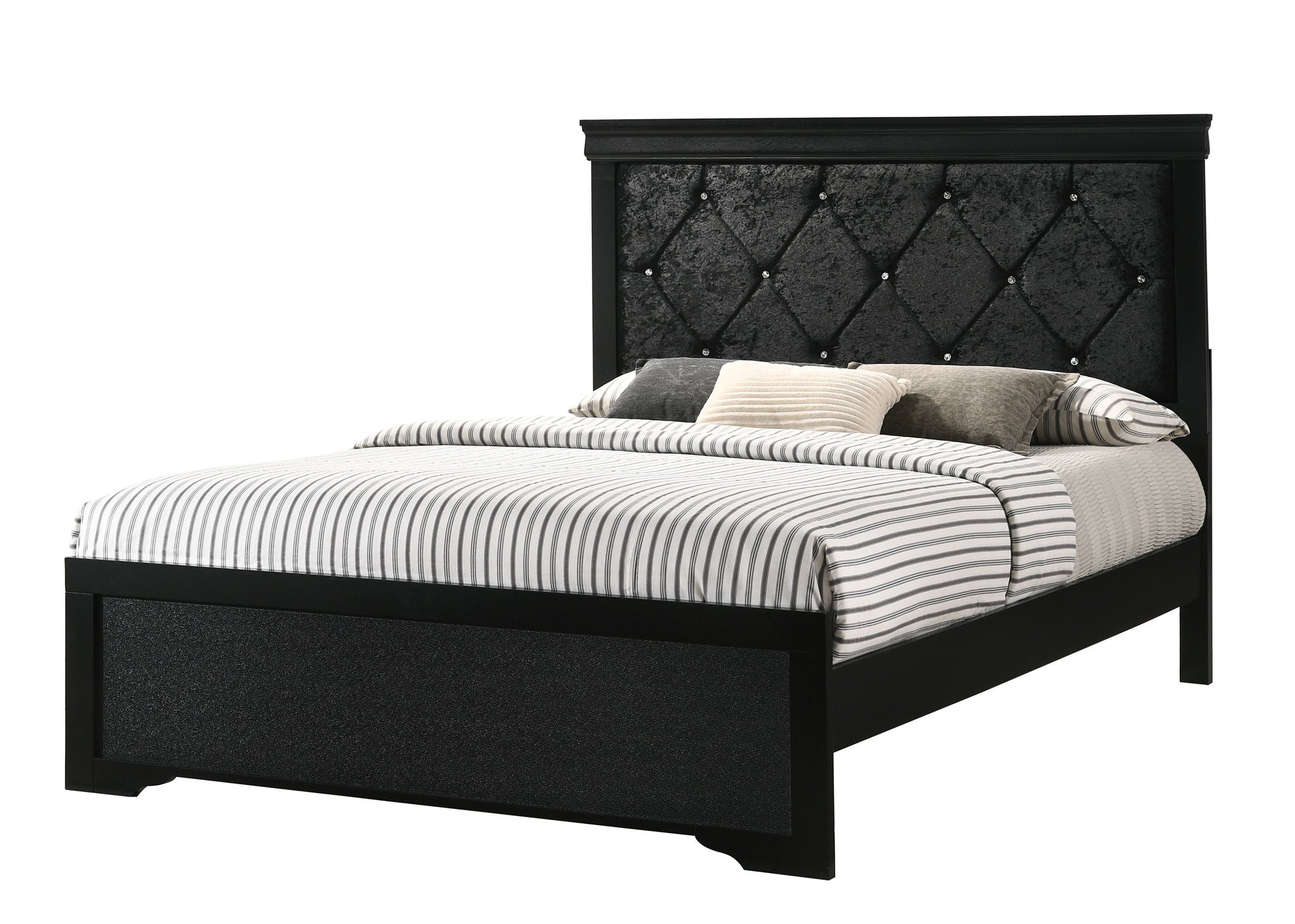 Amalia - King 5 Piece Bedroom Set - Black