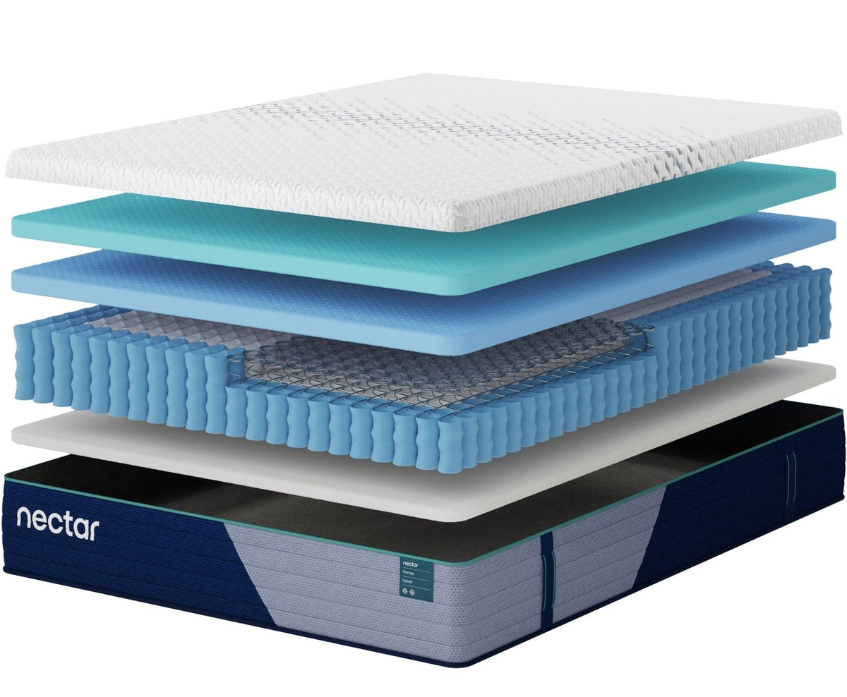 Nectar Premier Hybrid - Twin XL Mattress - Fabric - White