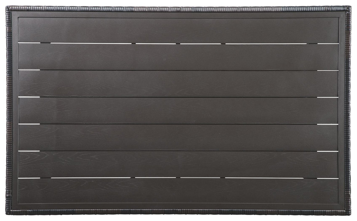 Easy Isle - RECT Multi-Use Table - Dark Brown / Beige