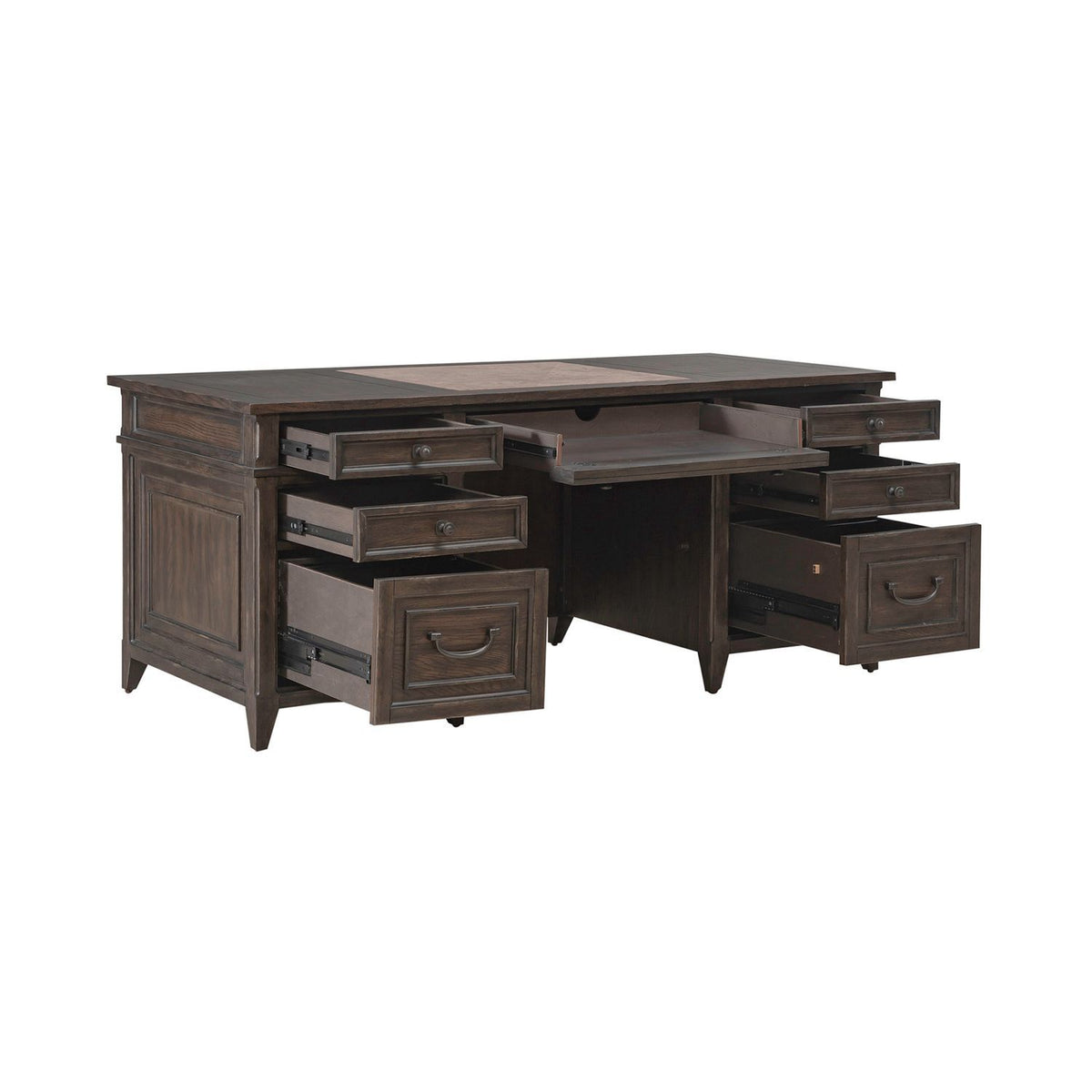 Paradise Valley - Executive Desk - Saddle Brown
