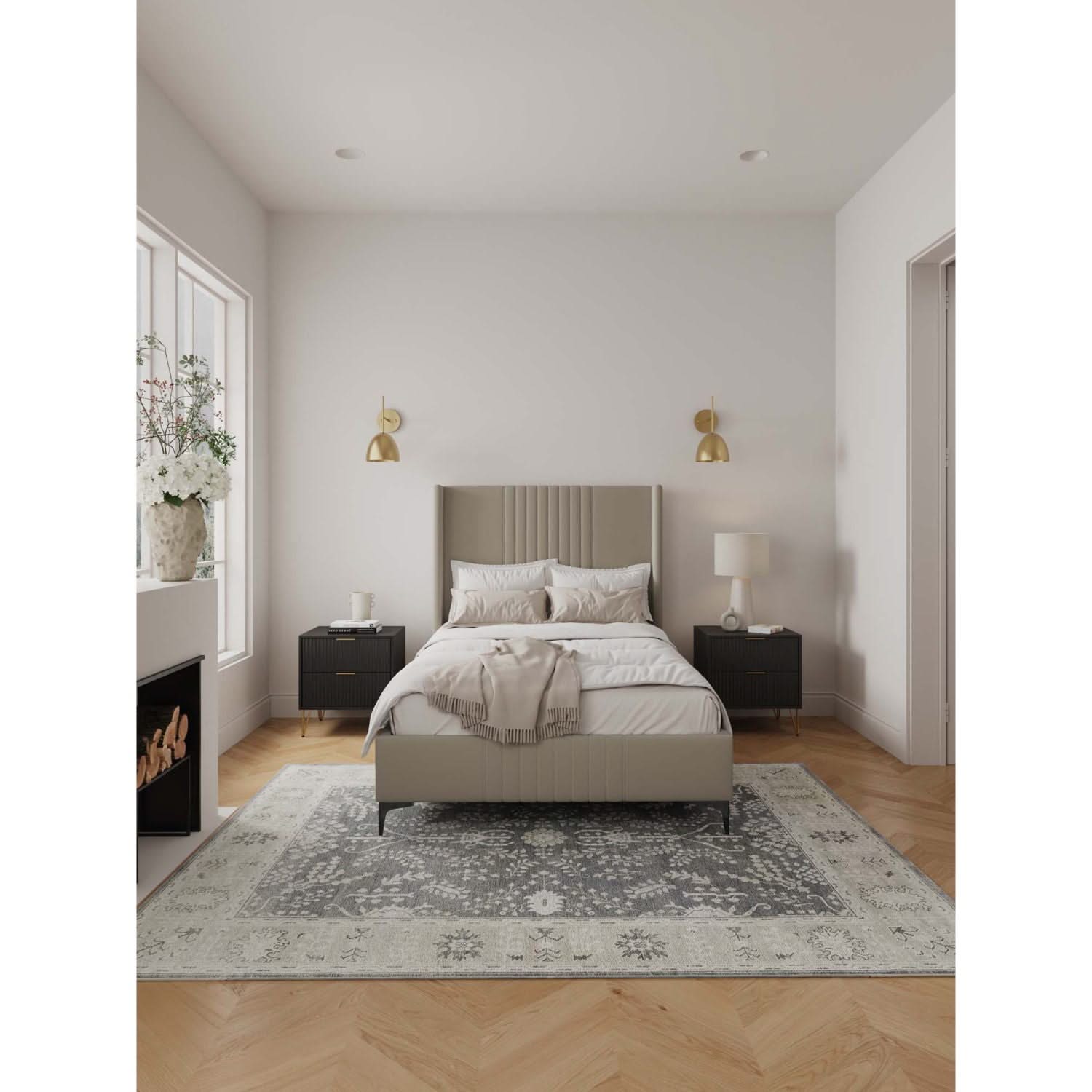 Promenade - Bed With Upholstered Headboard And Slats