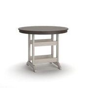 Vista Highlands - Round Counter Table With Umbrella Option - Brown / White