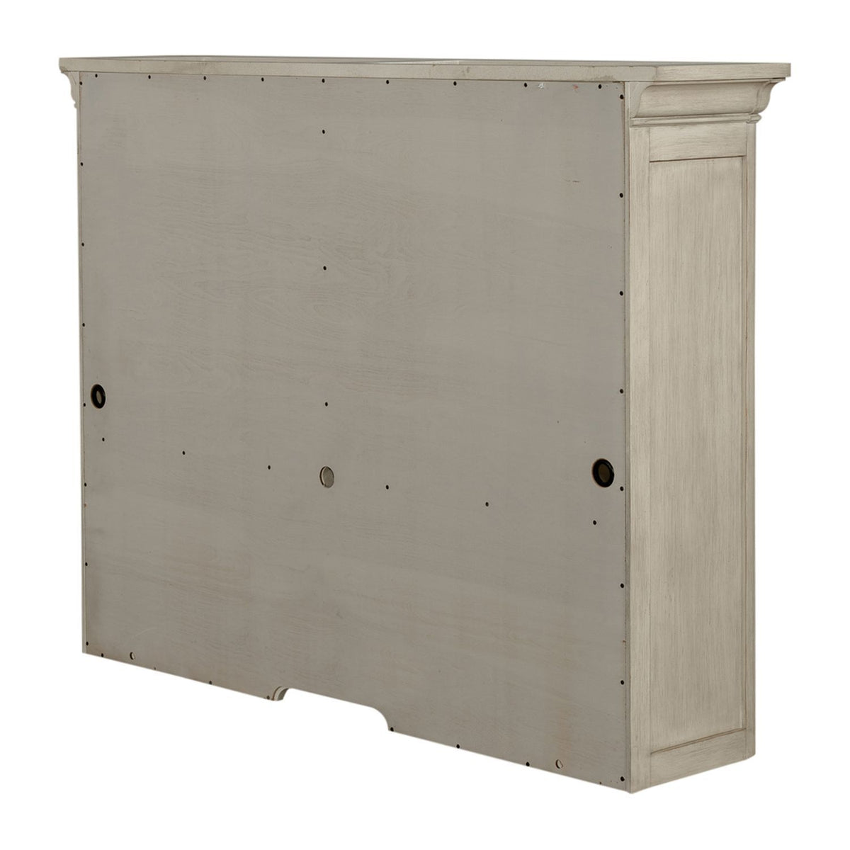 Farmhouse Reimagined - Credenza Hutch - Antique White / Chestnut Tops