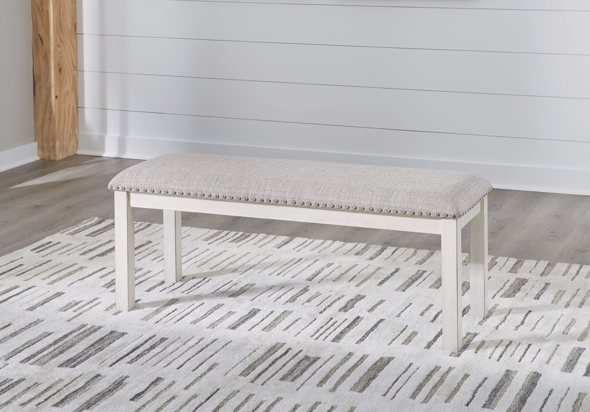 Robbinsdale - Large Upholstered Dining Room Bench - Antique White