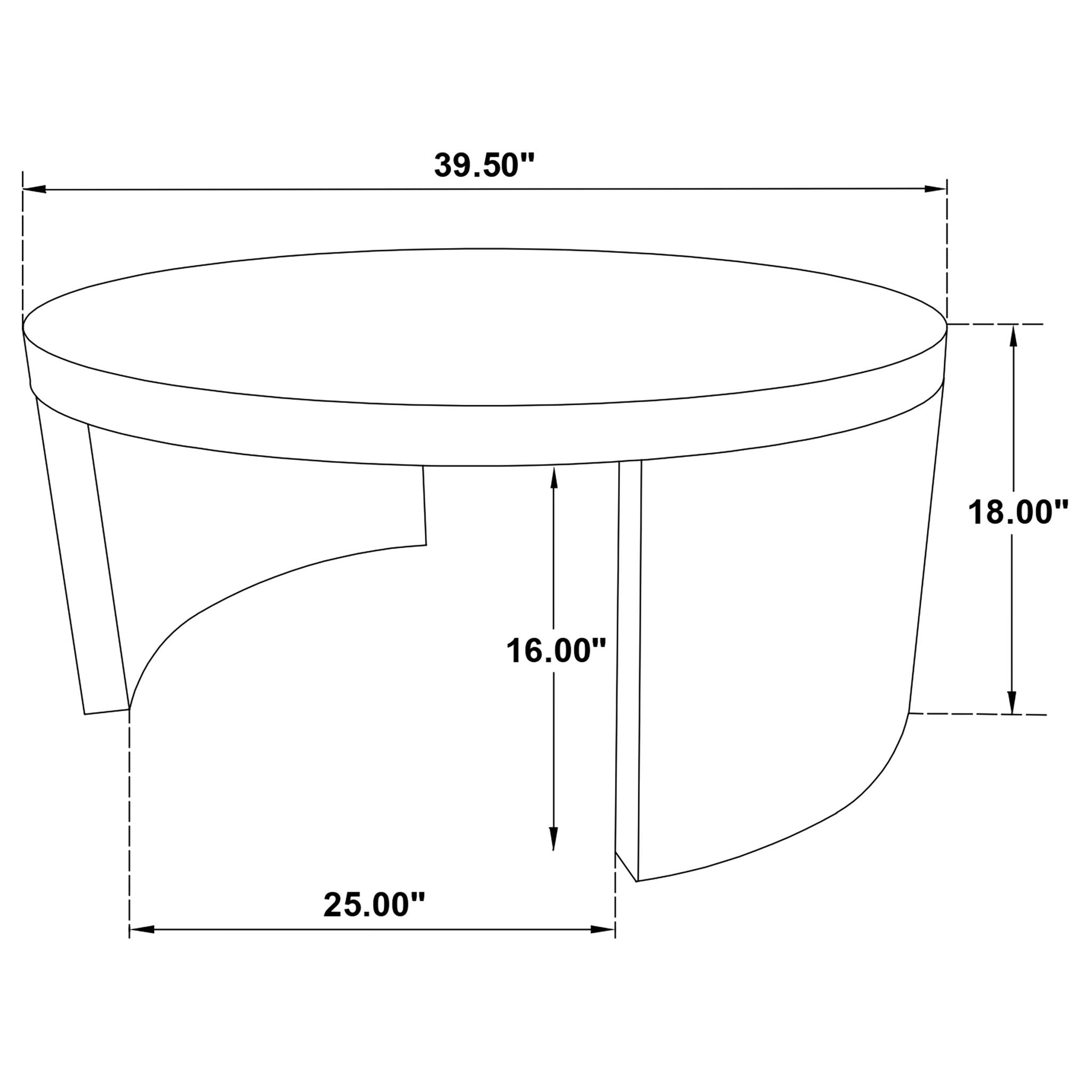 Sweeney 39-inch Round Wood Occasional Cocktail Coffee Table Black