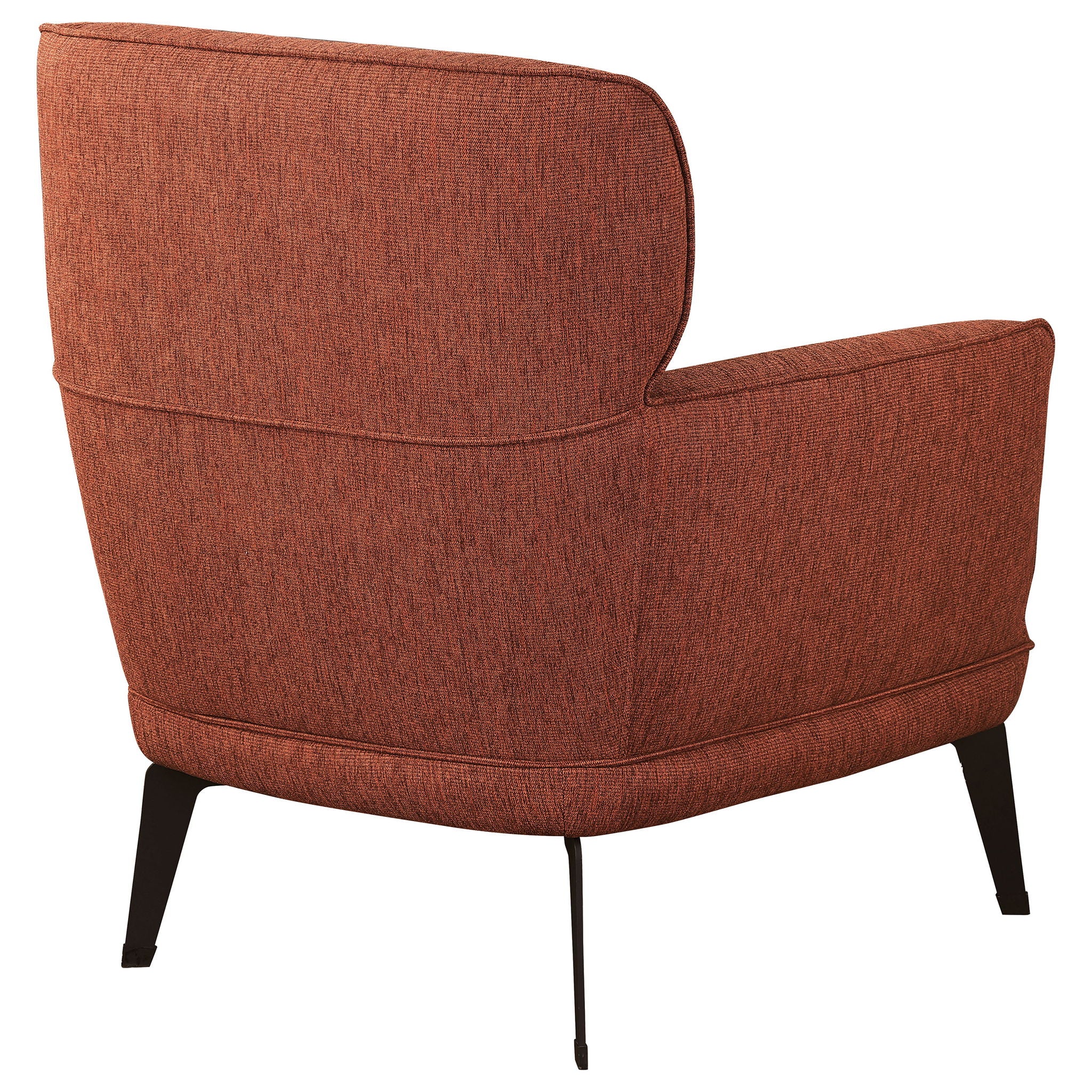 Andrea Upholstered Crescent Arm Accent Chair Orange